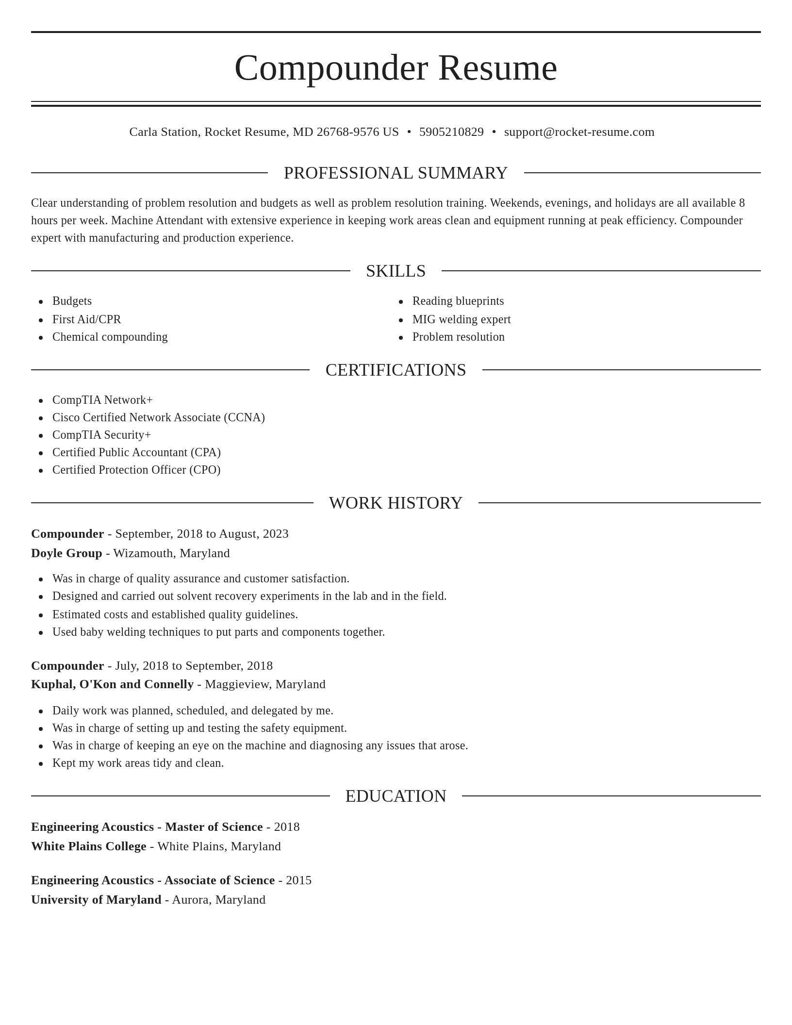 Elegant resume template