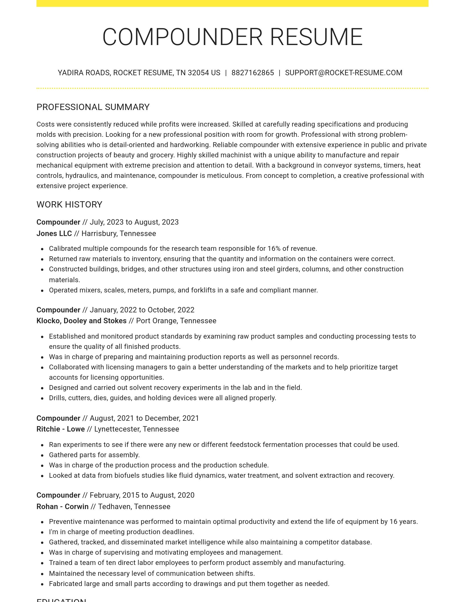 Grand resume template