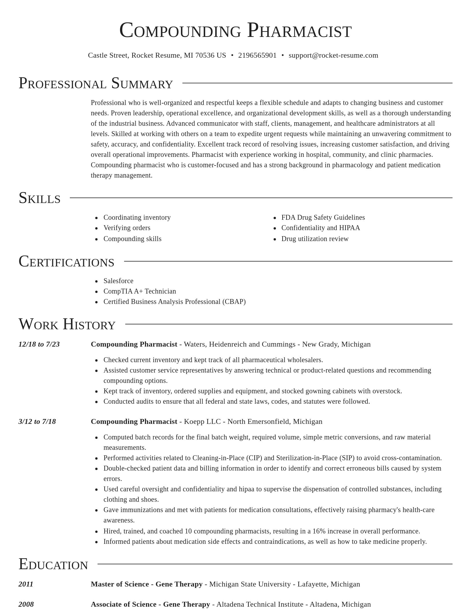 Director resume template
