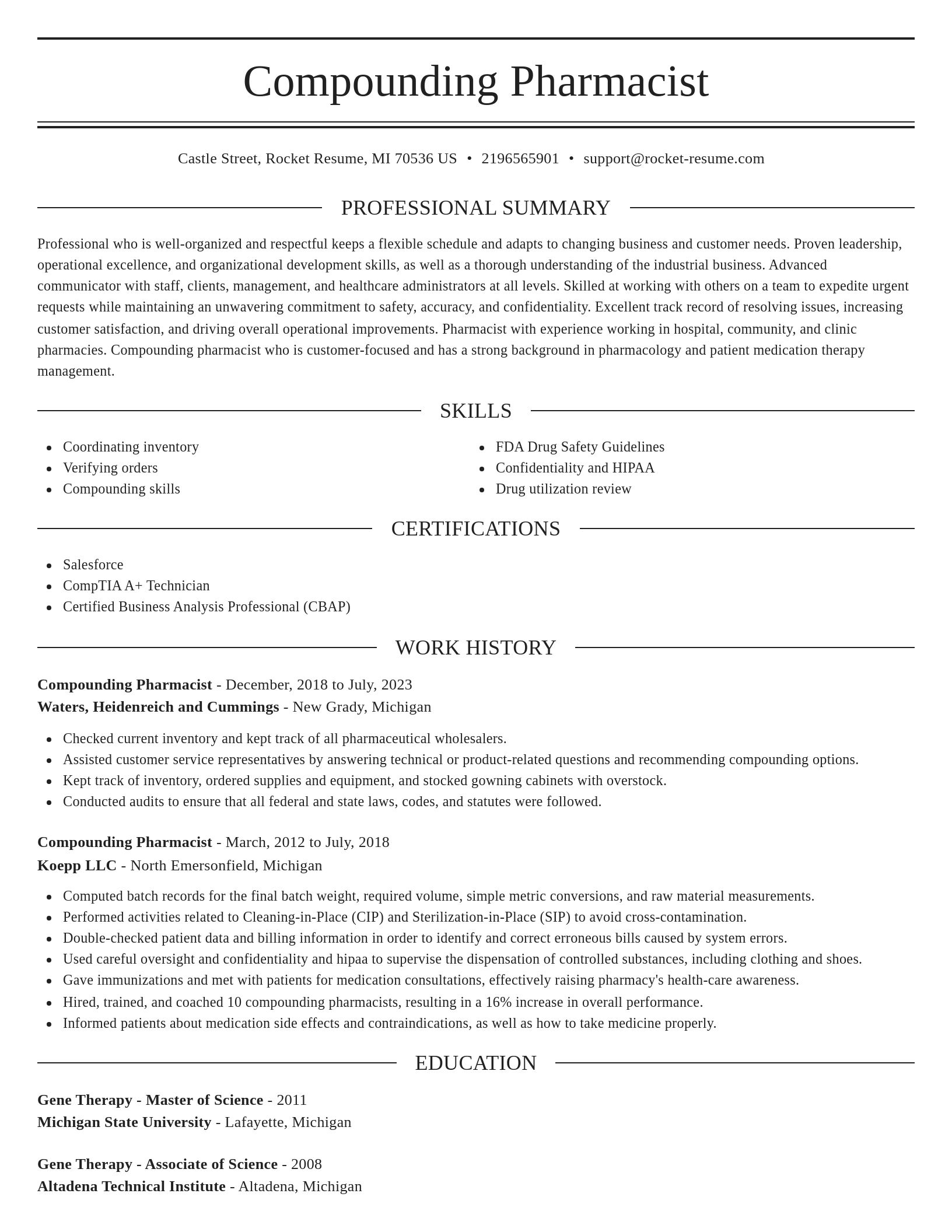 Elegant resume template