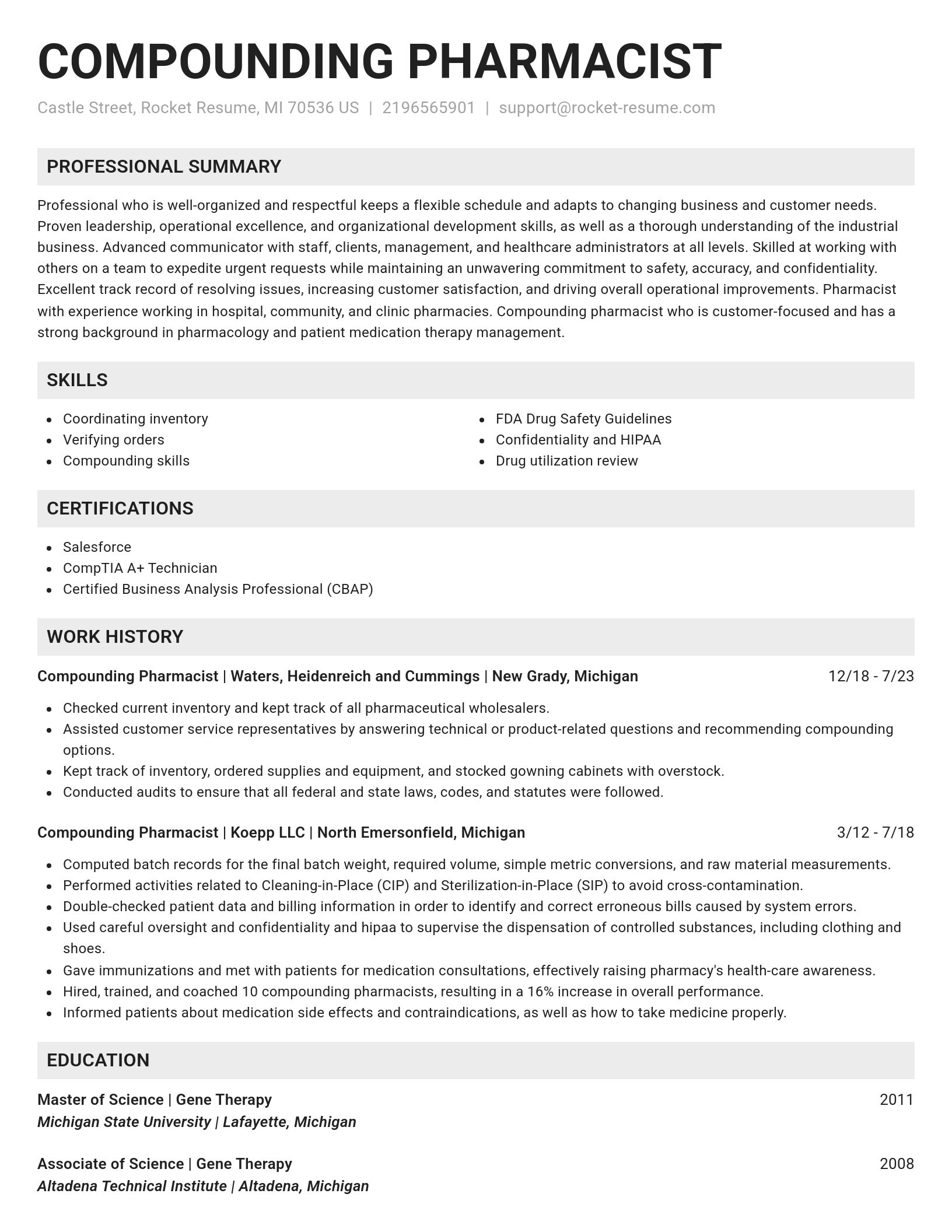 Genius resume template