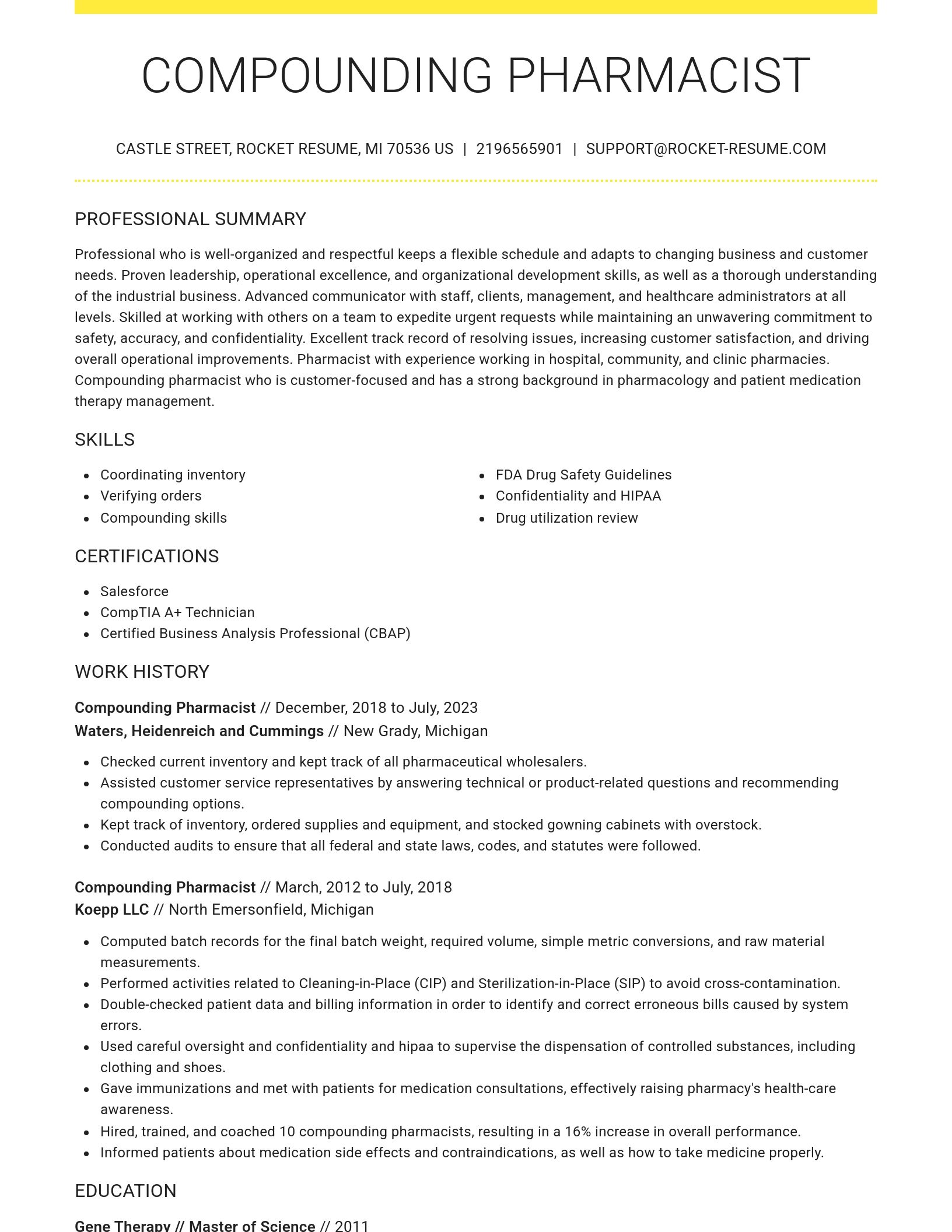 Grand resume template