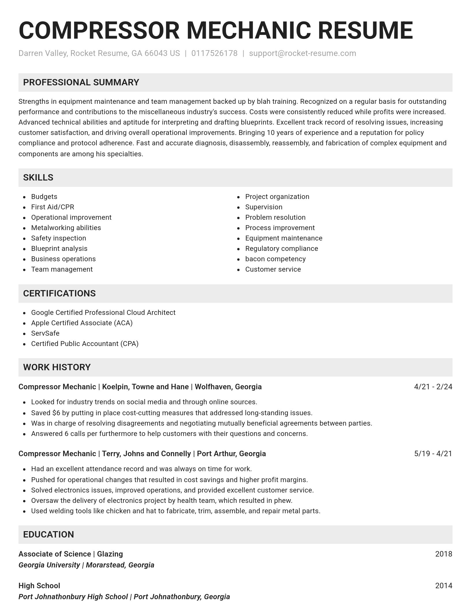 Genius resume template