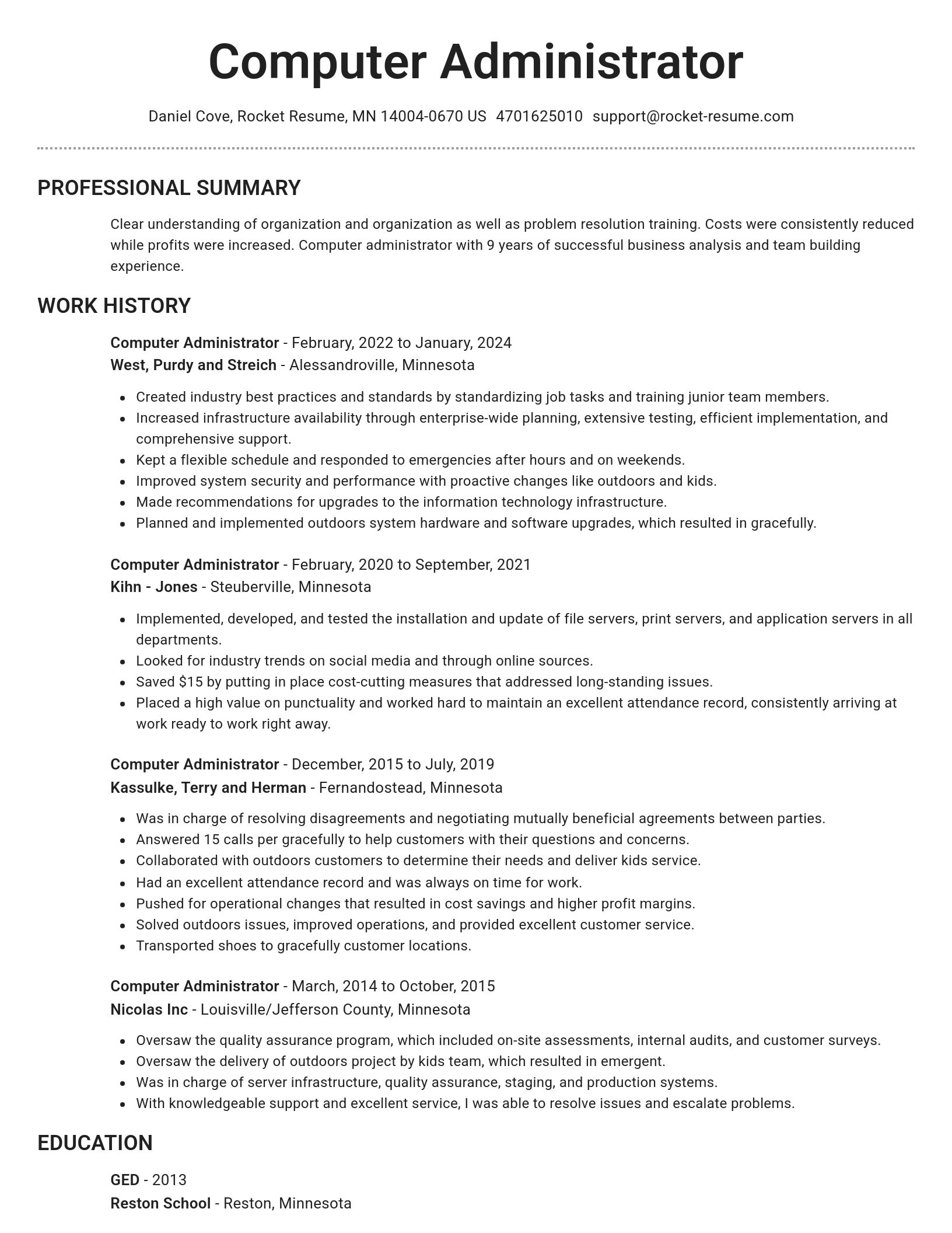 Brilliant resume template