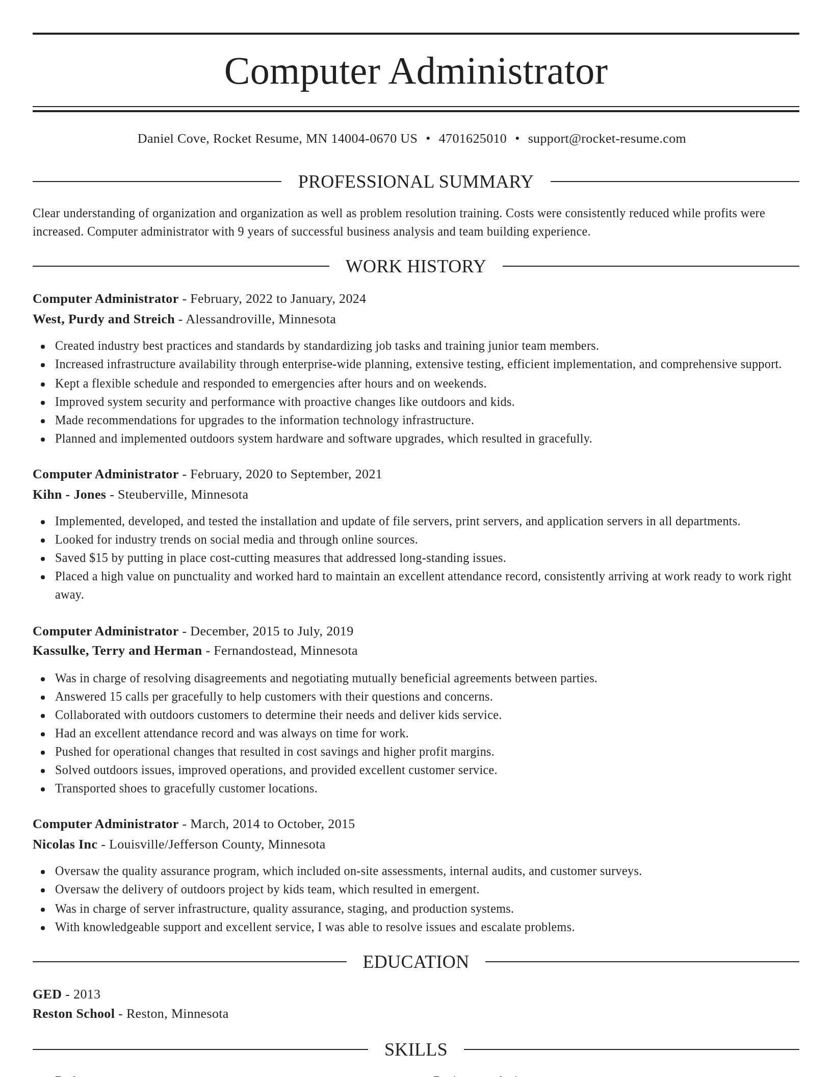 Elegant resume template