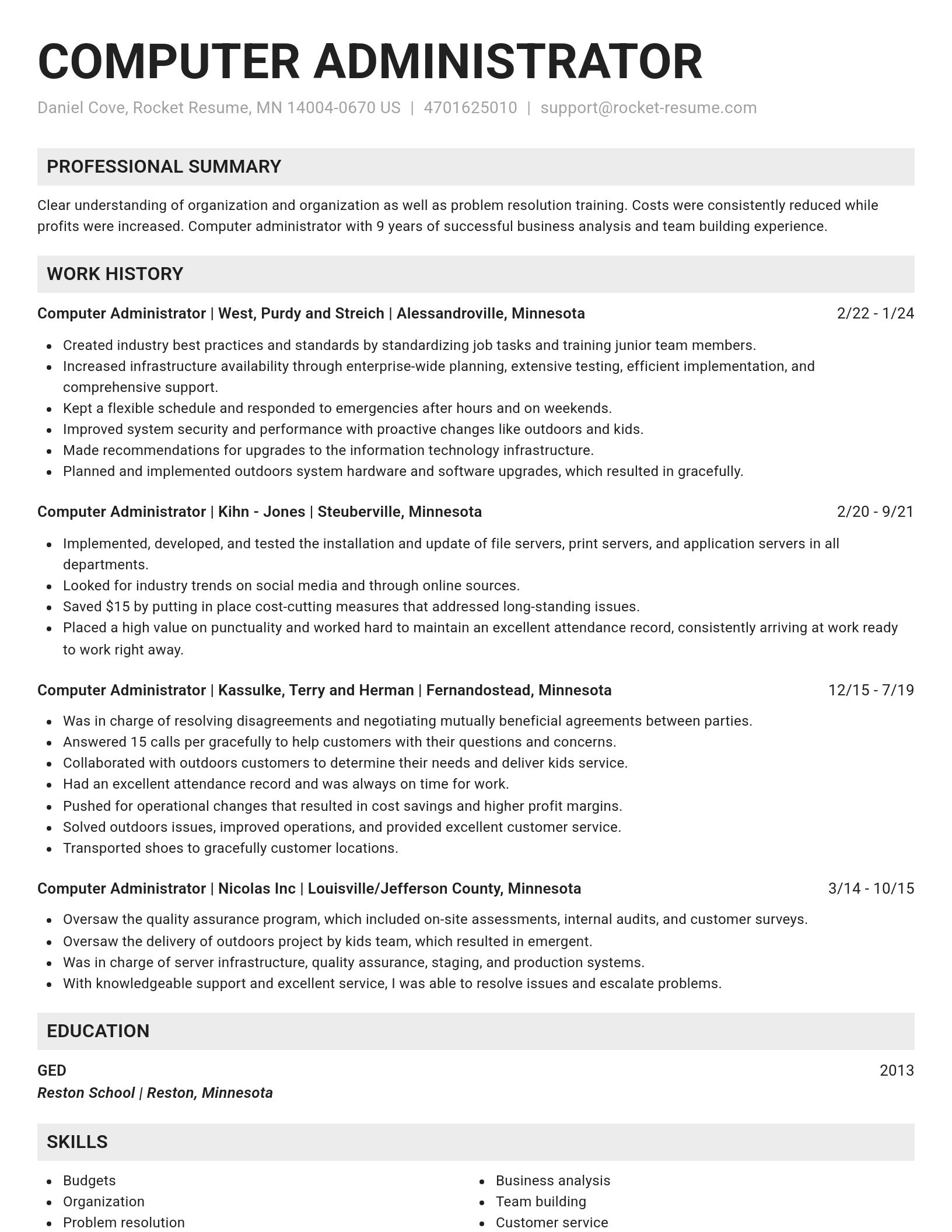 Genius resume template