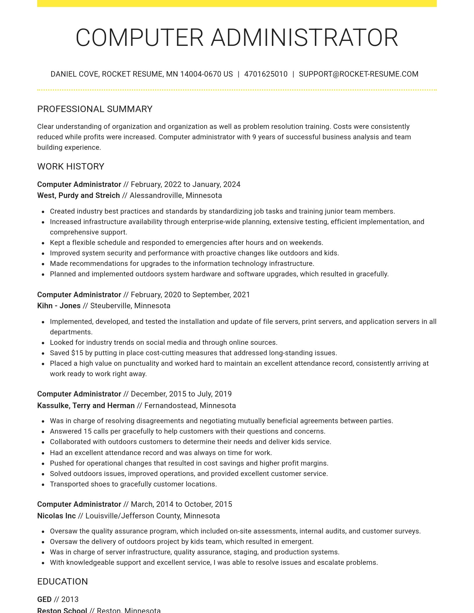 Grand resume template