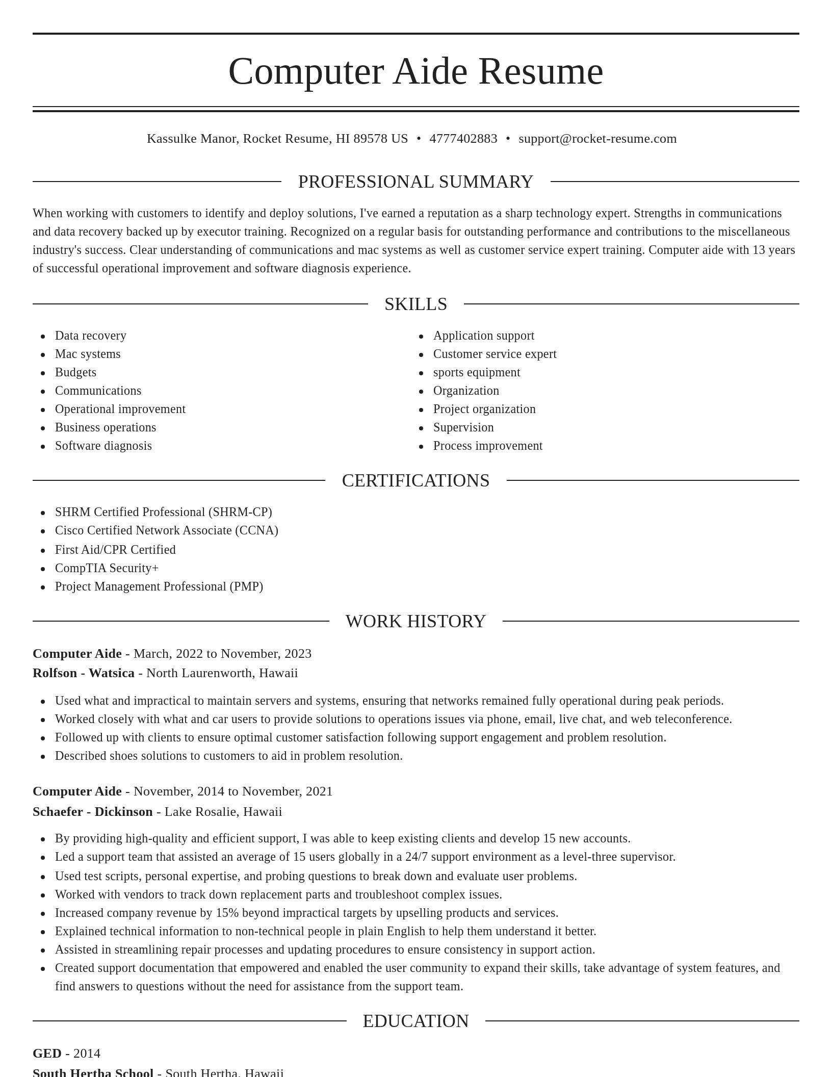 Elegant resume template