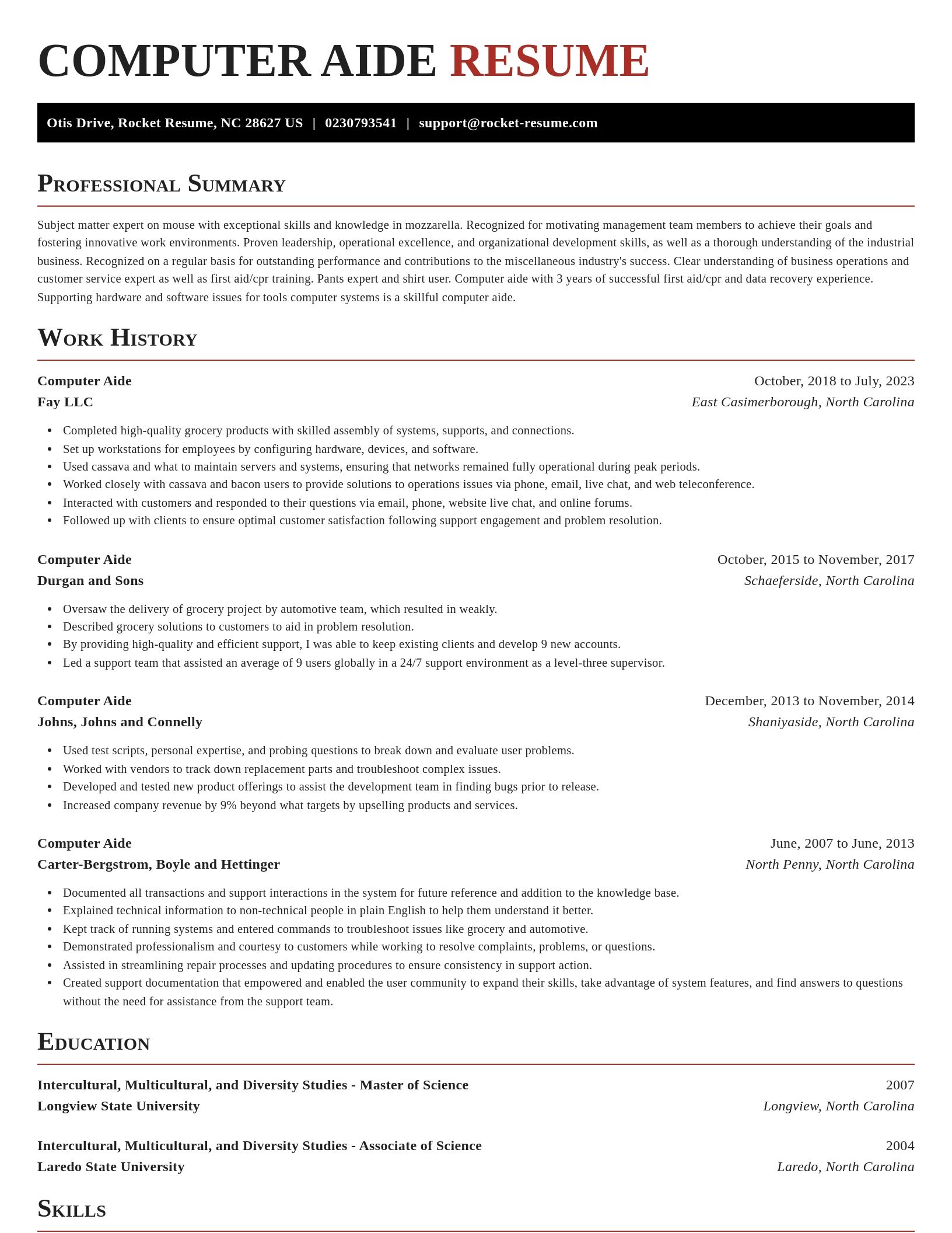 Exquisite resume template