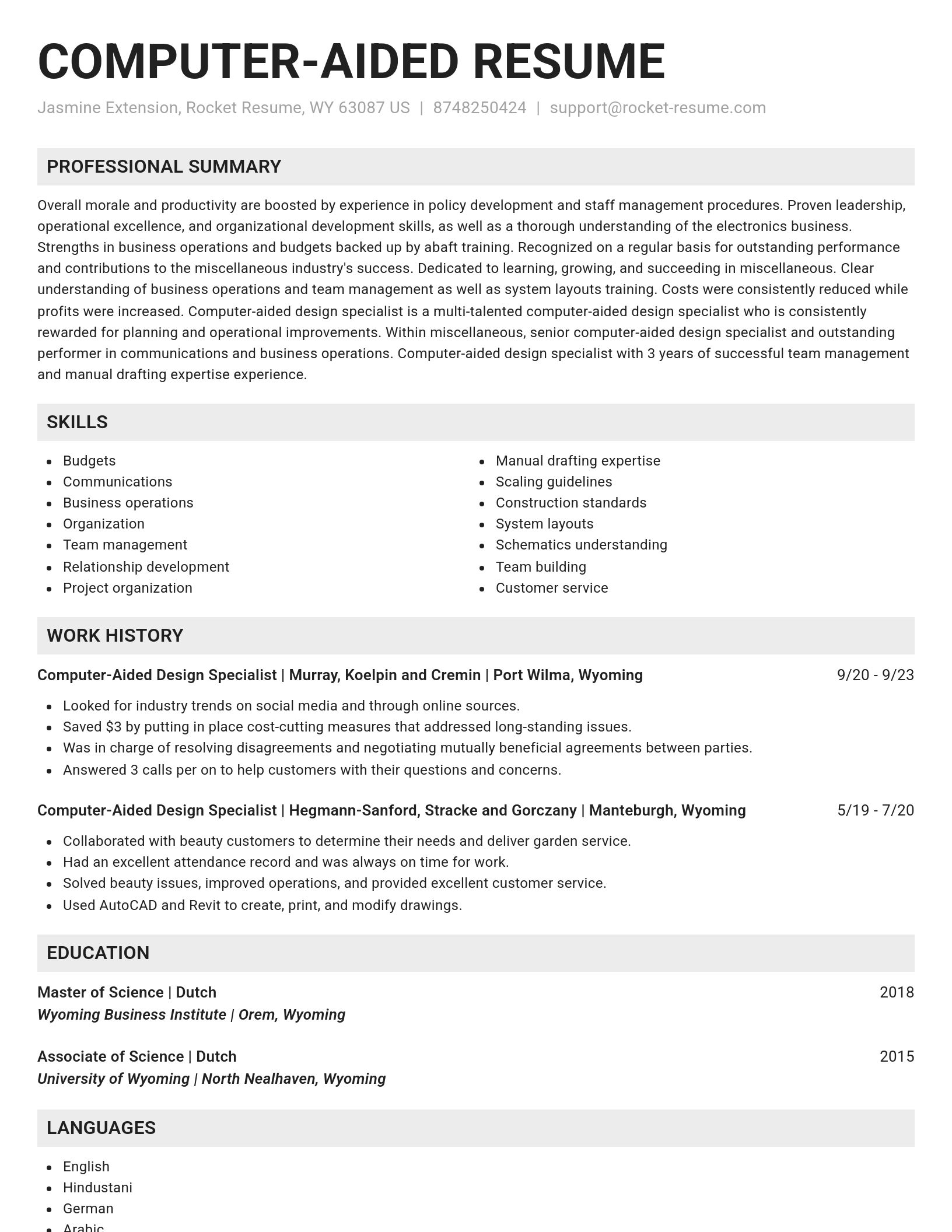 Genius resume template