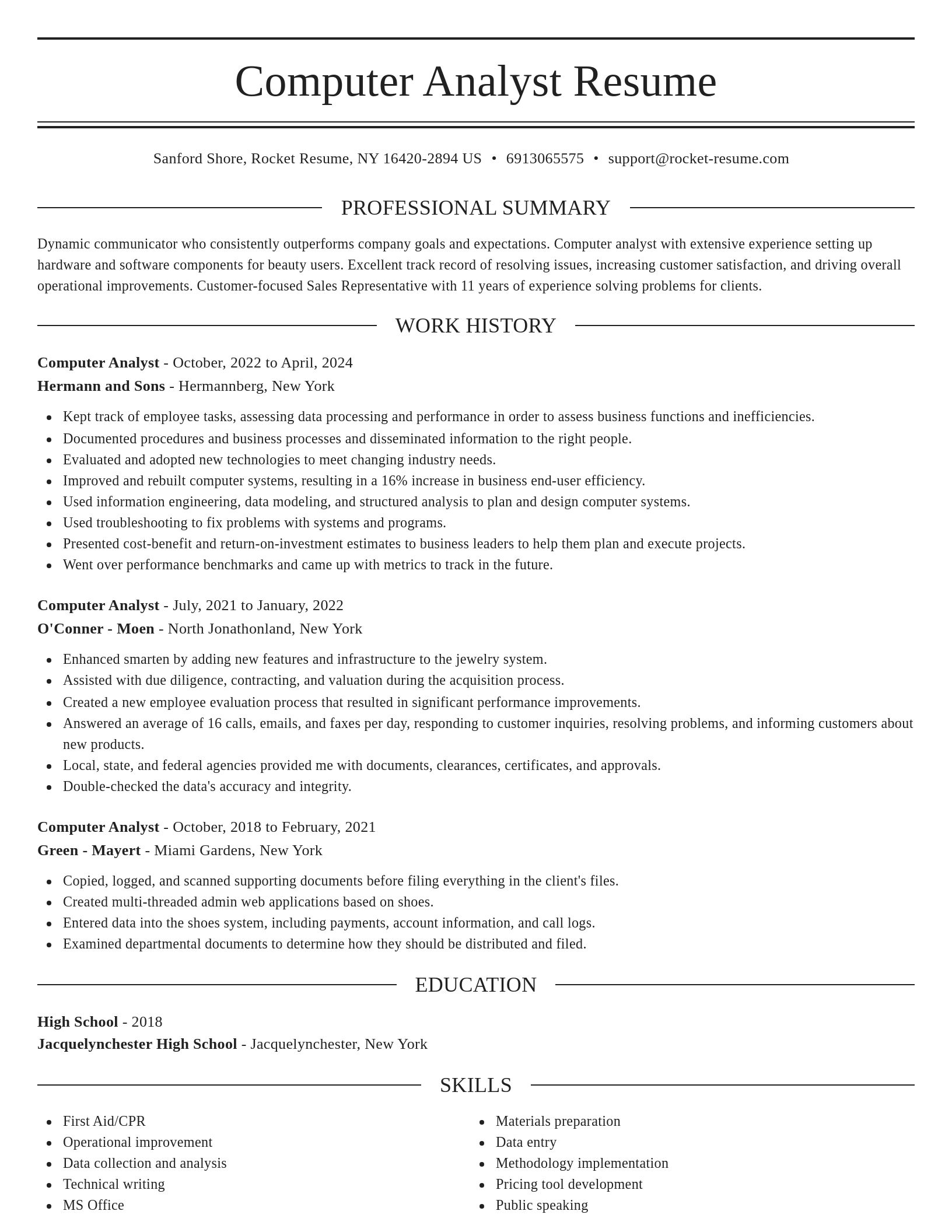 Elegant resume template
