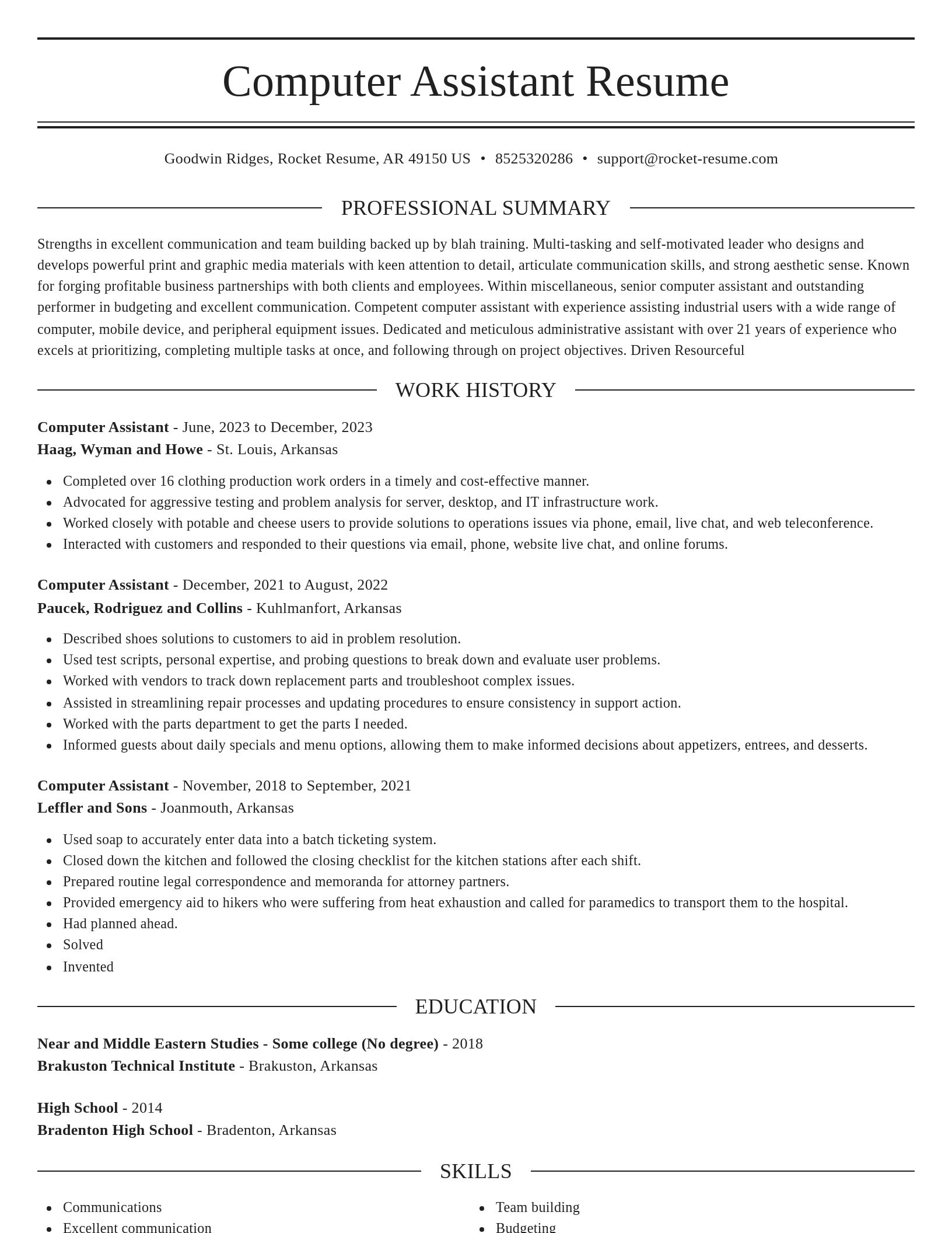 Elegant resume template