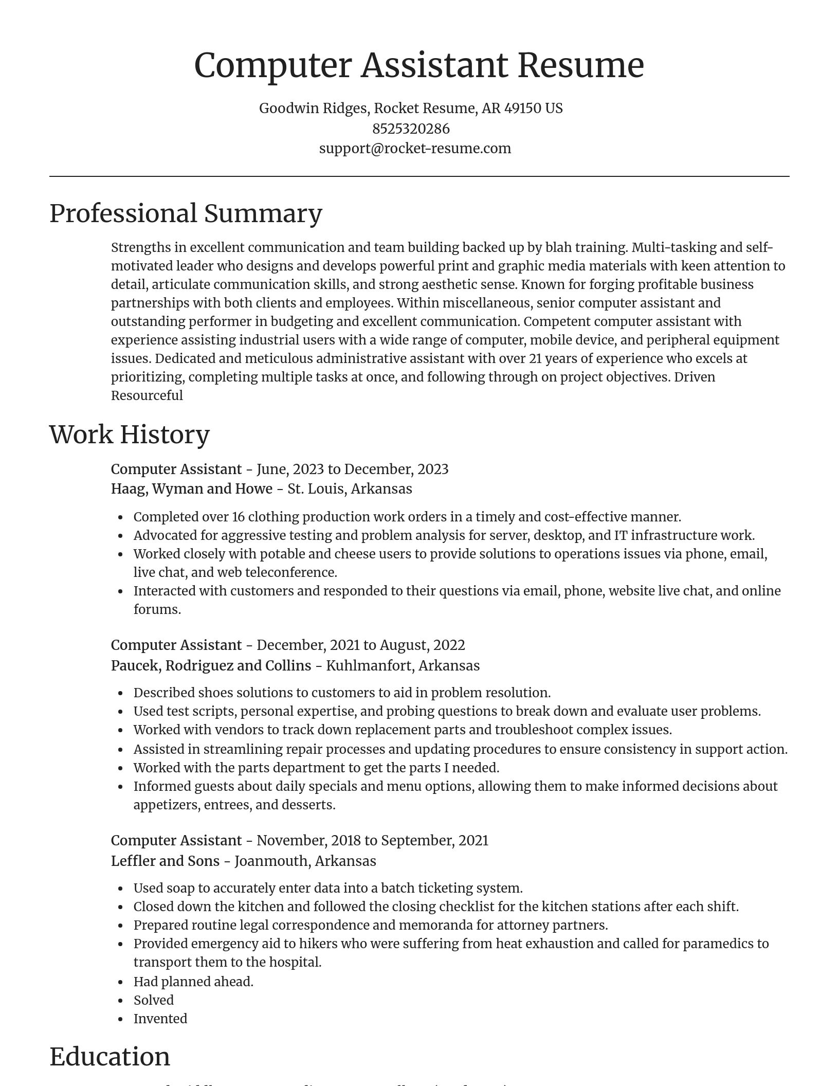 Focal Point resume template