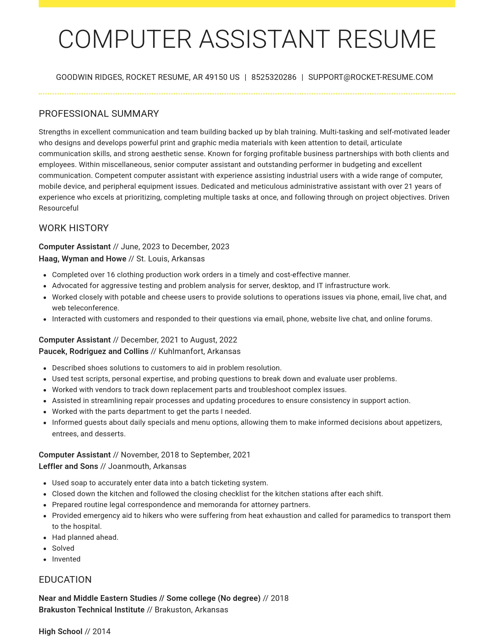 Grand resume template
