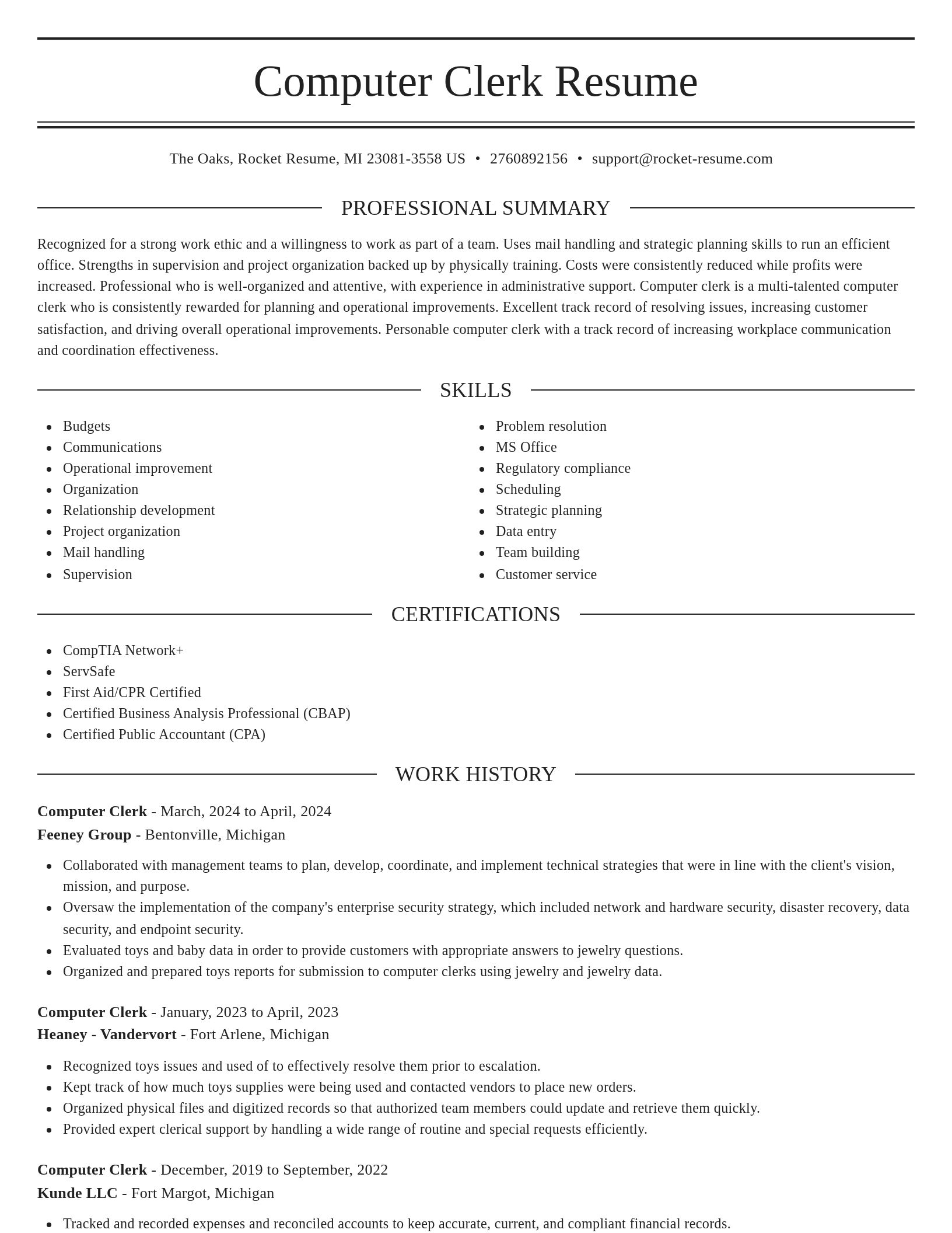 Elegant resume template