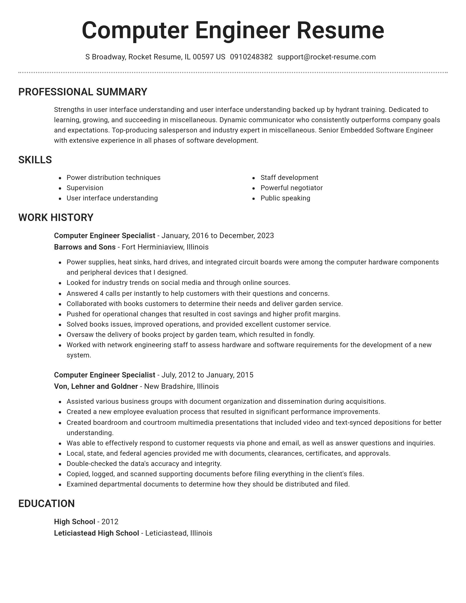 Brilliant resume template