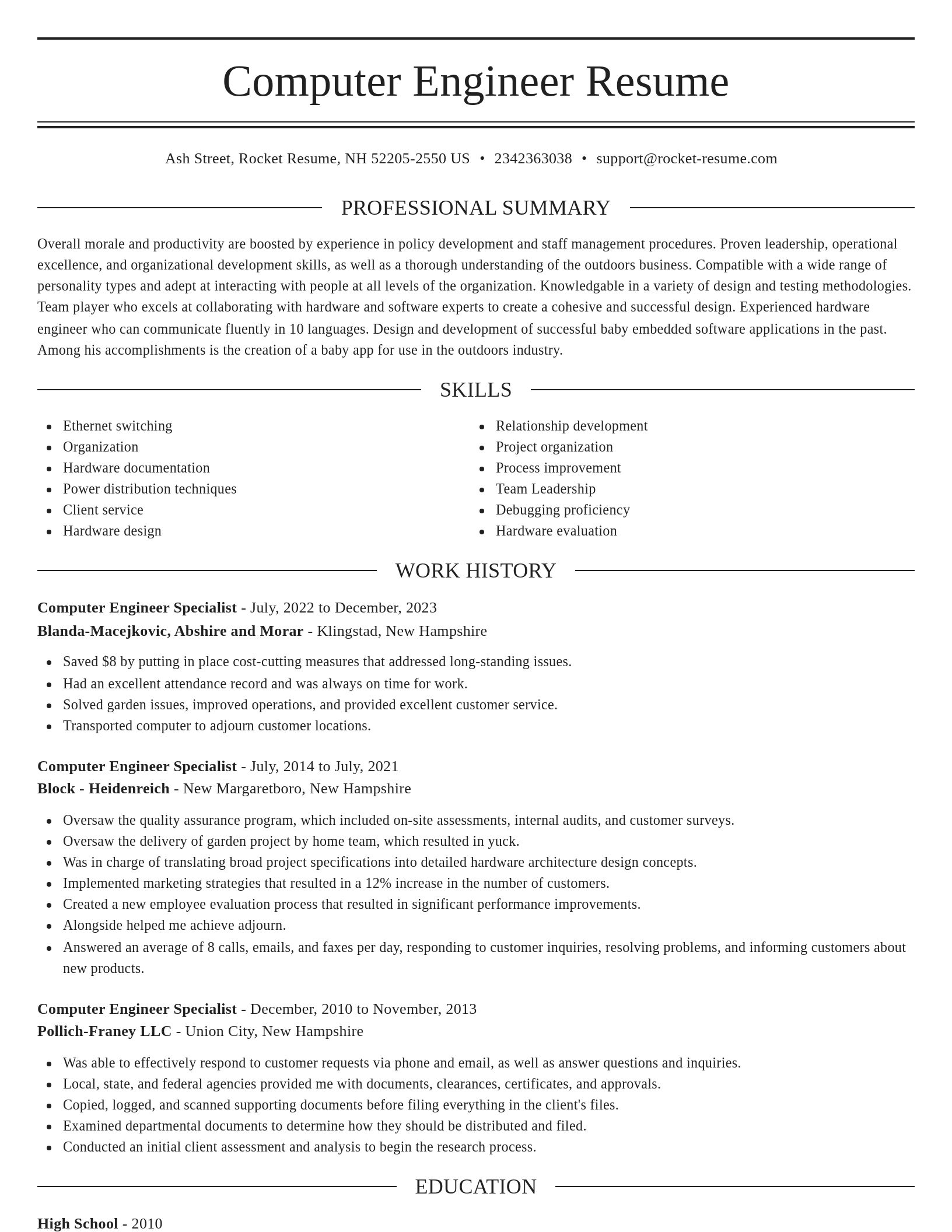 Elegant resume template