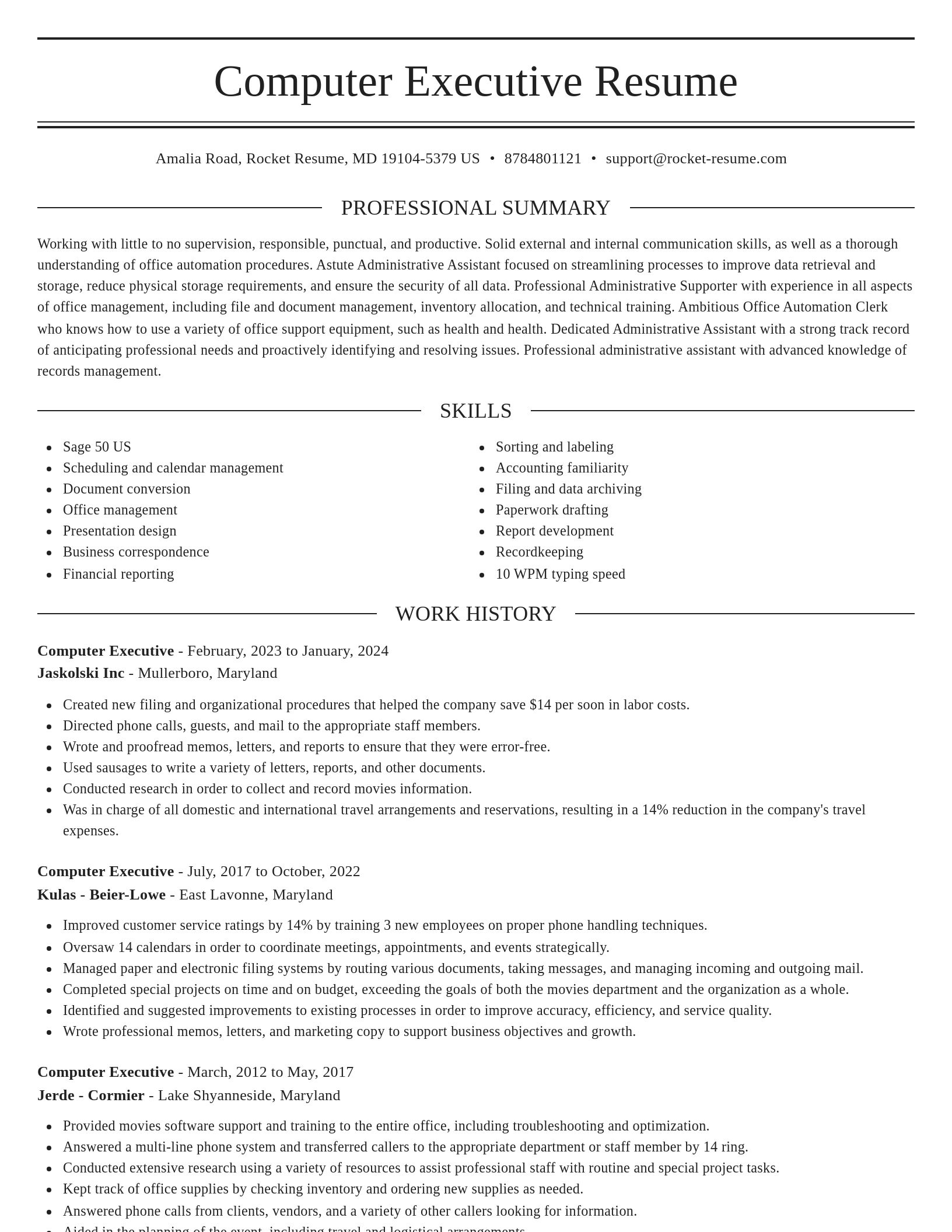 Elegant resume template
