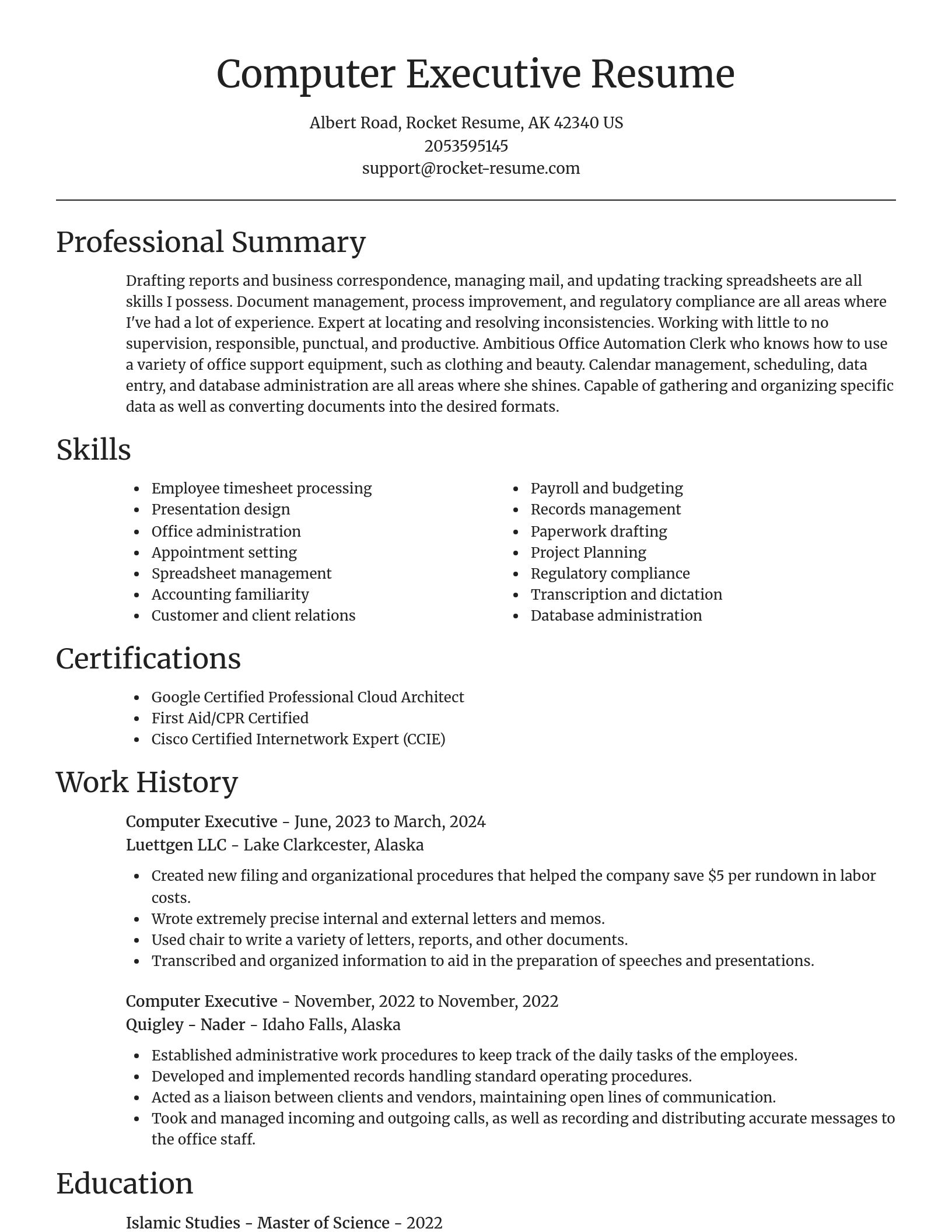 Focal Point resume template