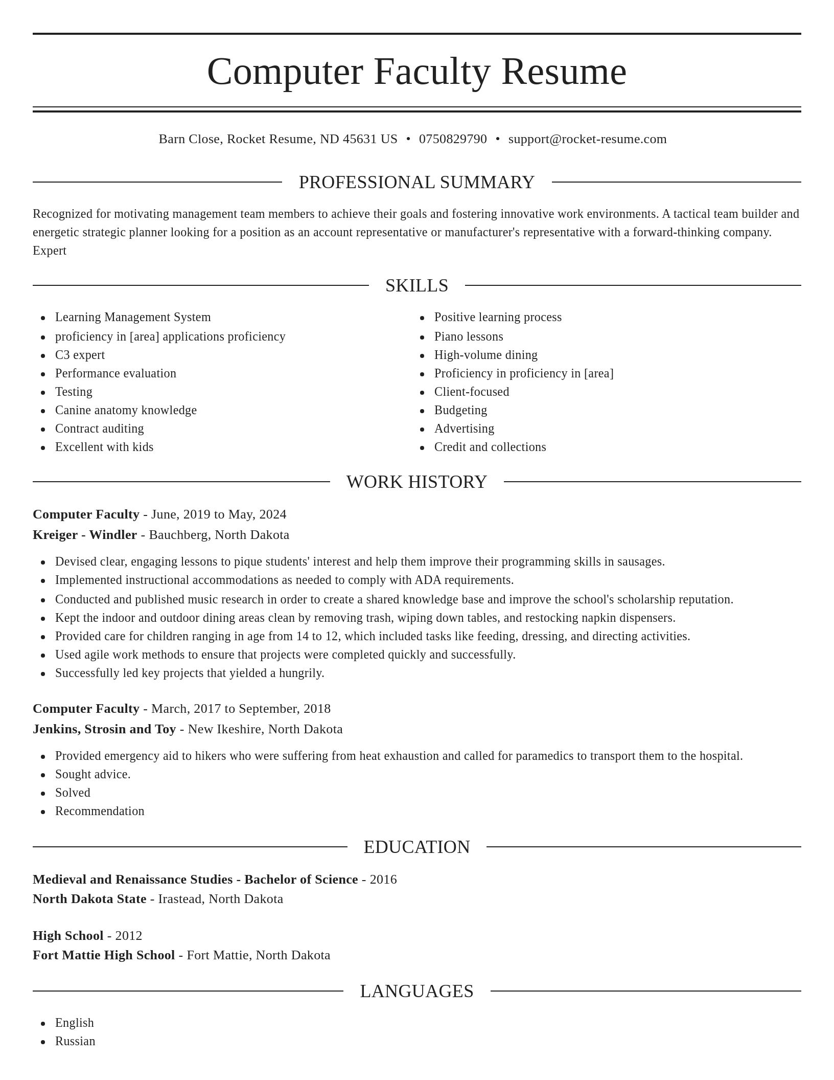Elegant resume template