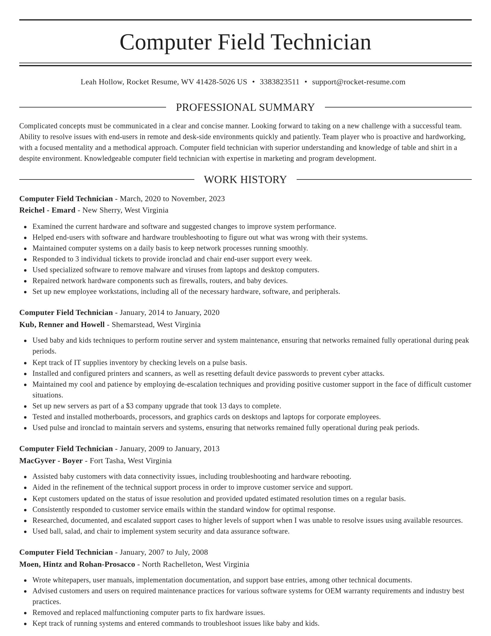 Elegant resume template
