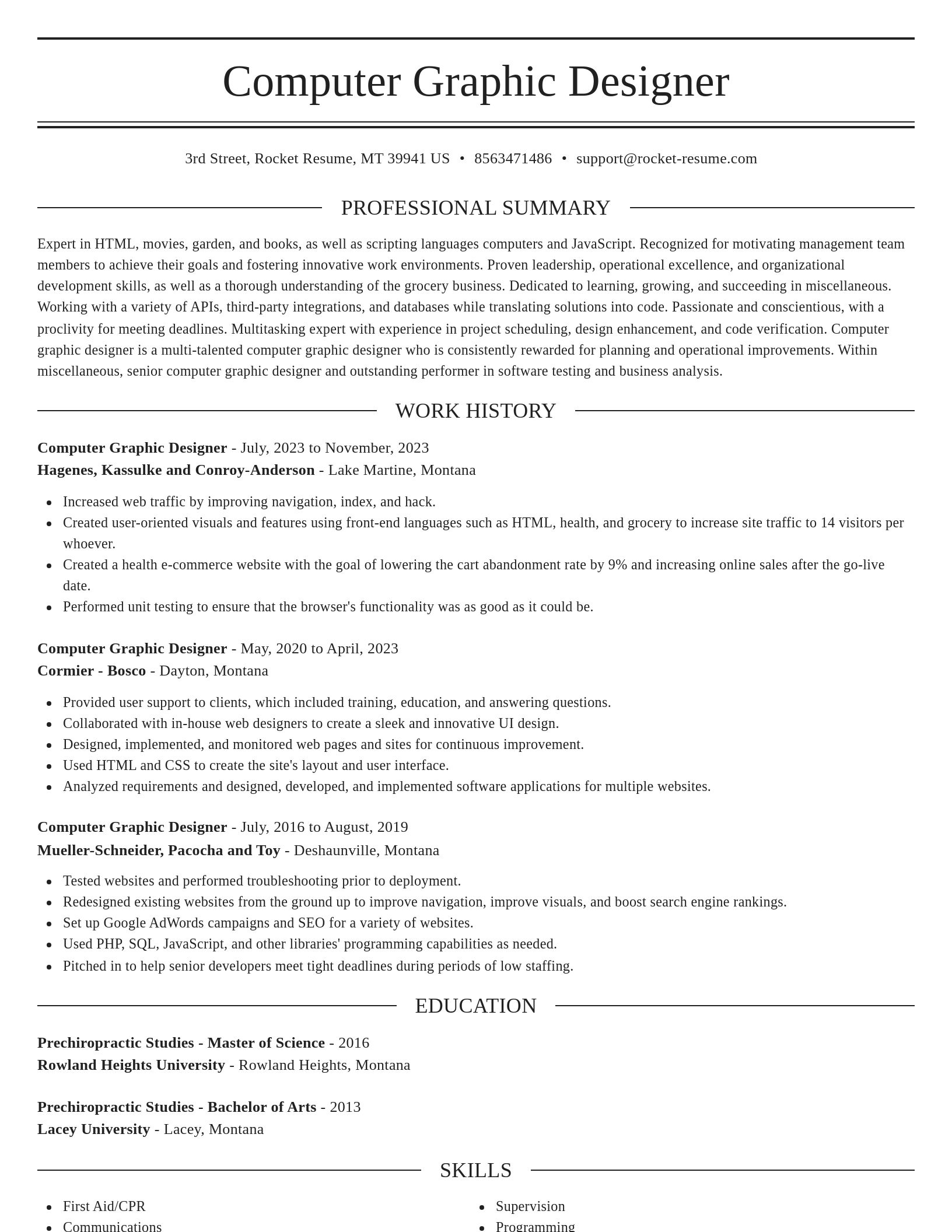 Elegant resume template