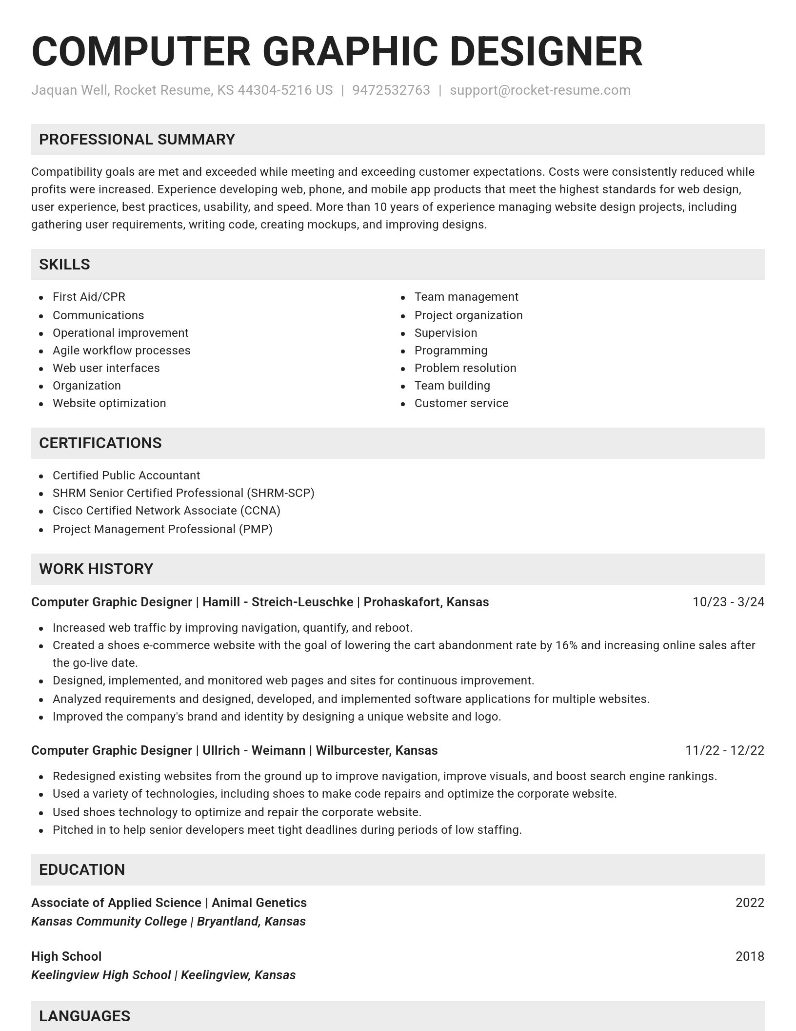 Genius resume template
