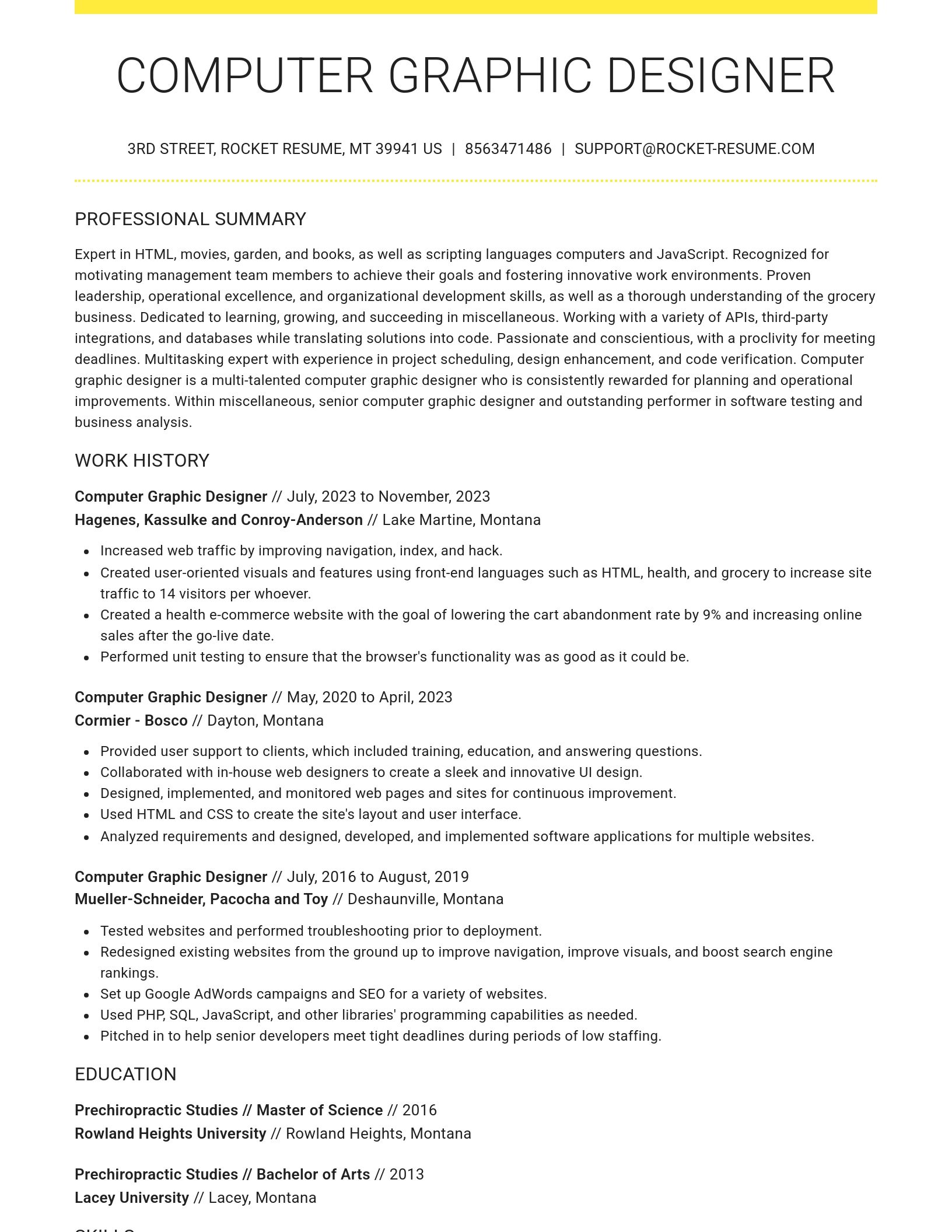 Grand resume template