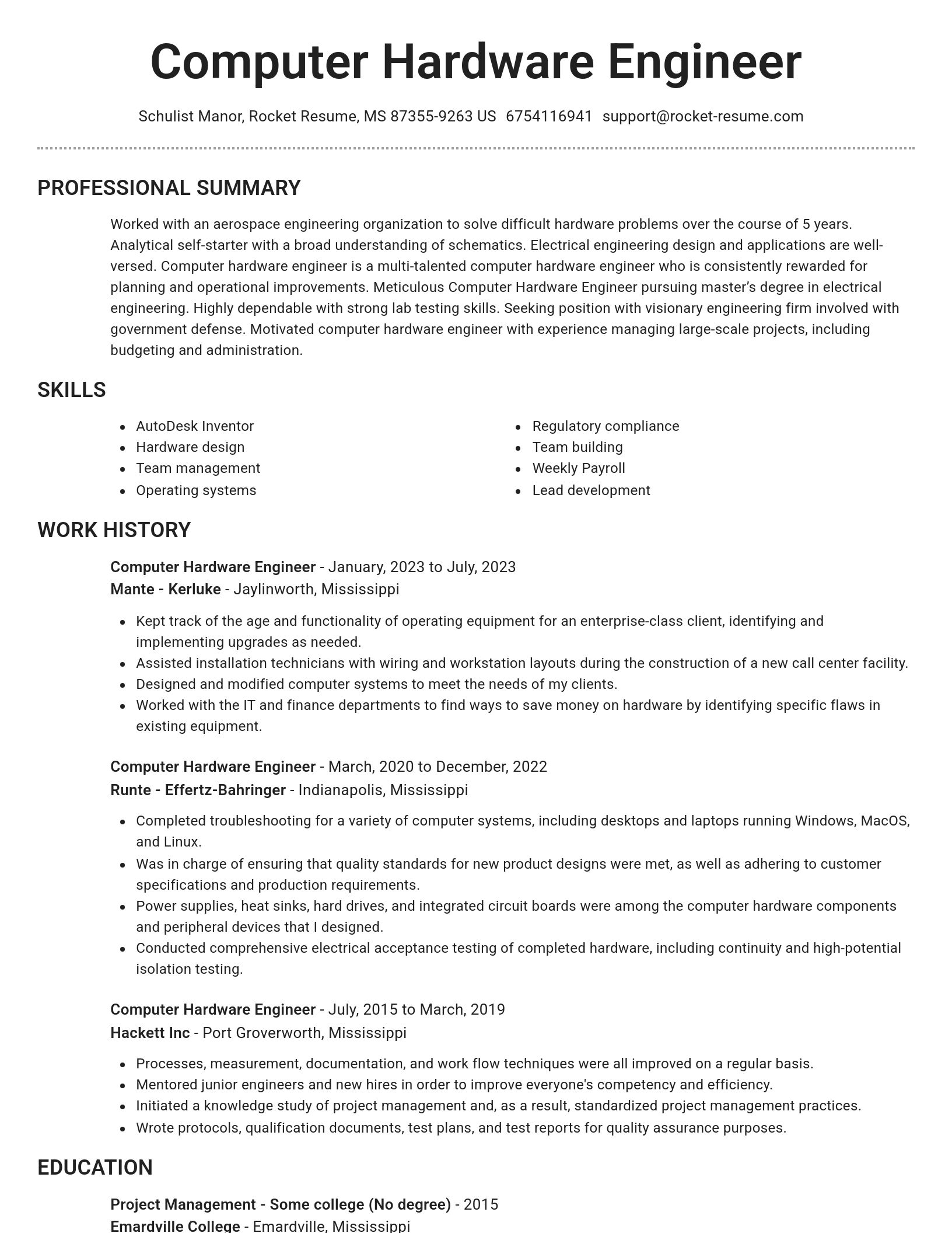 Brilliant resume template