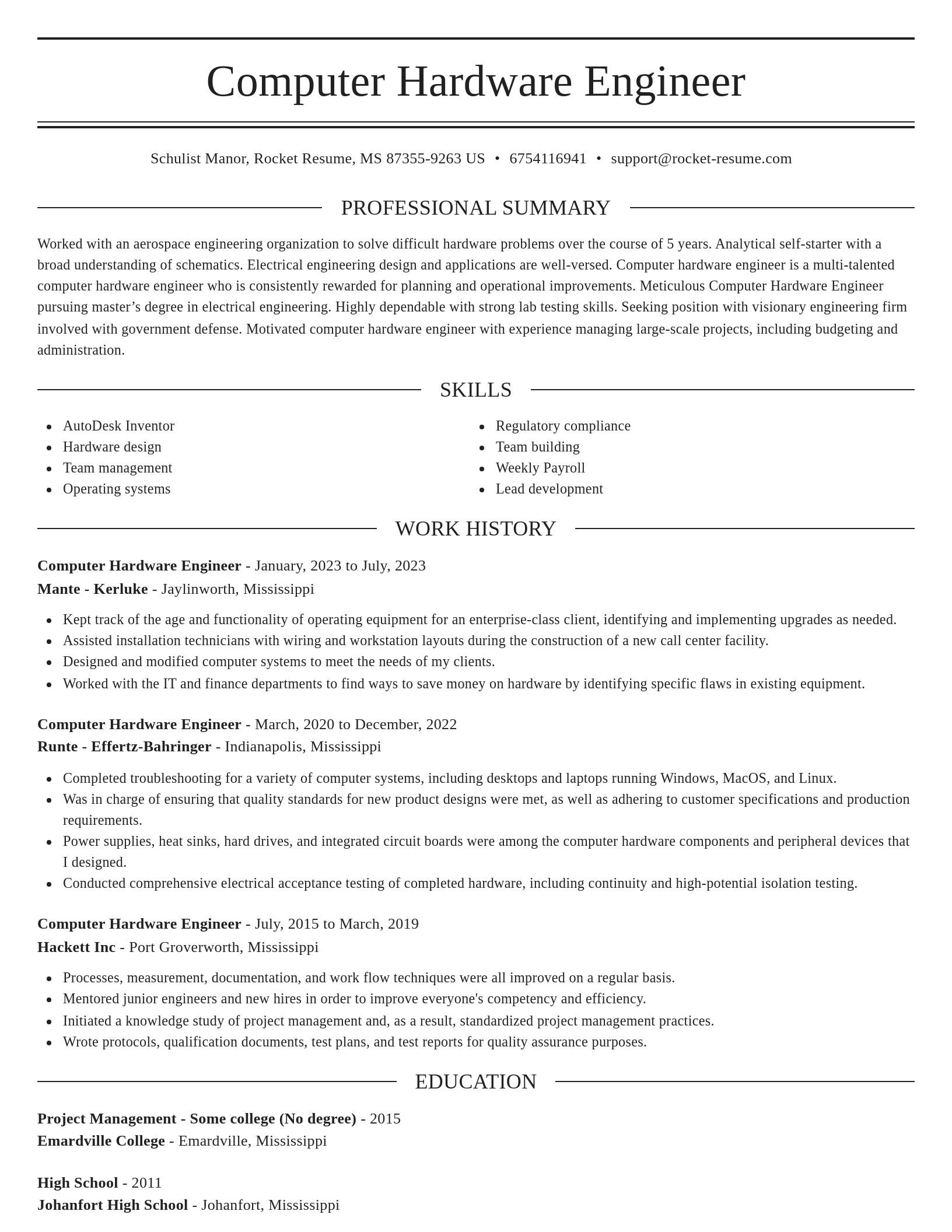 Elegant resume template