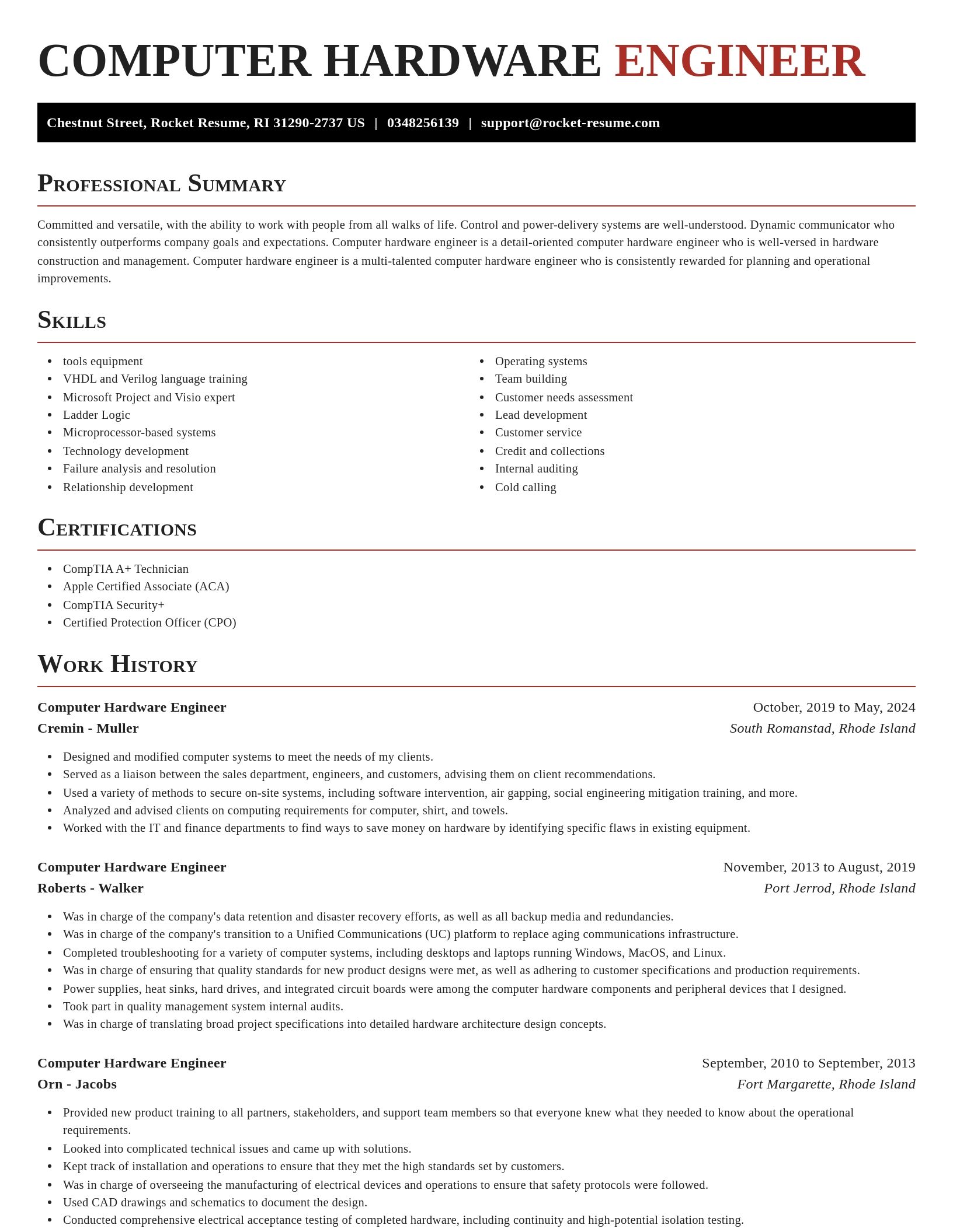 Exquisite resume template