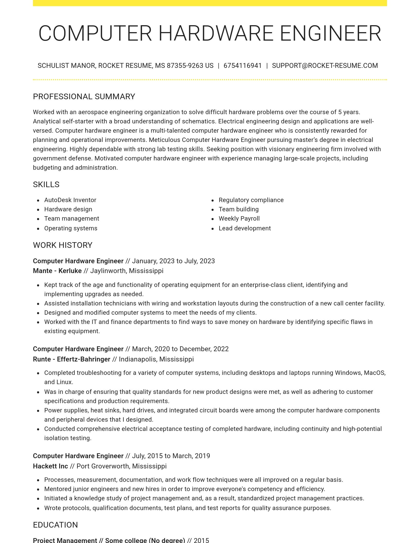 Grand resume template