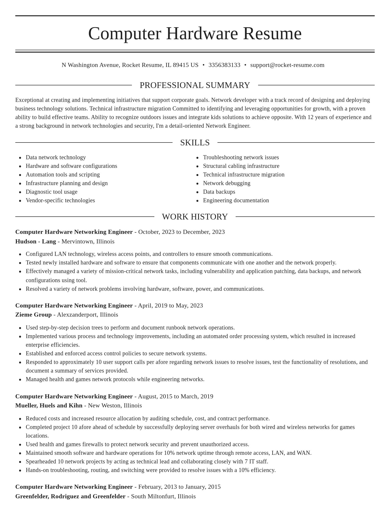 Elegant resume template