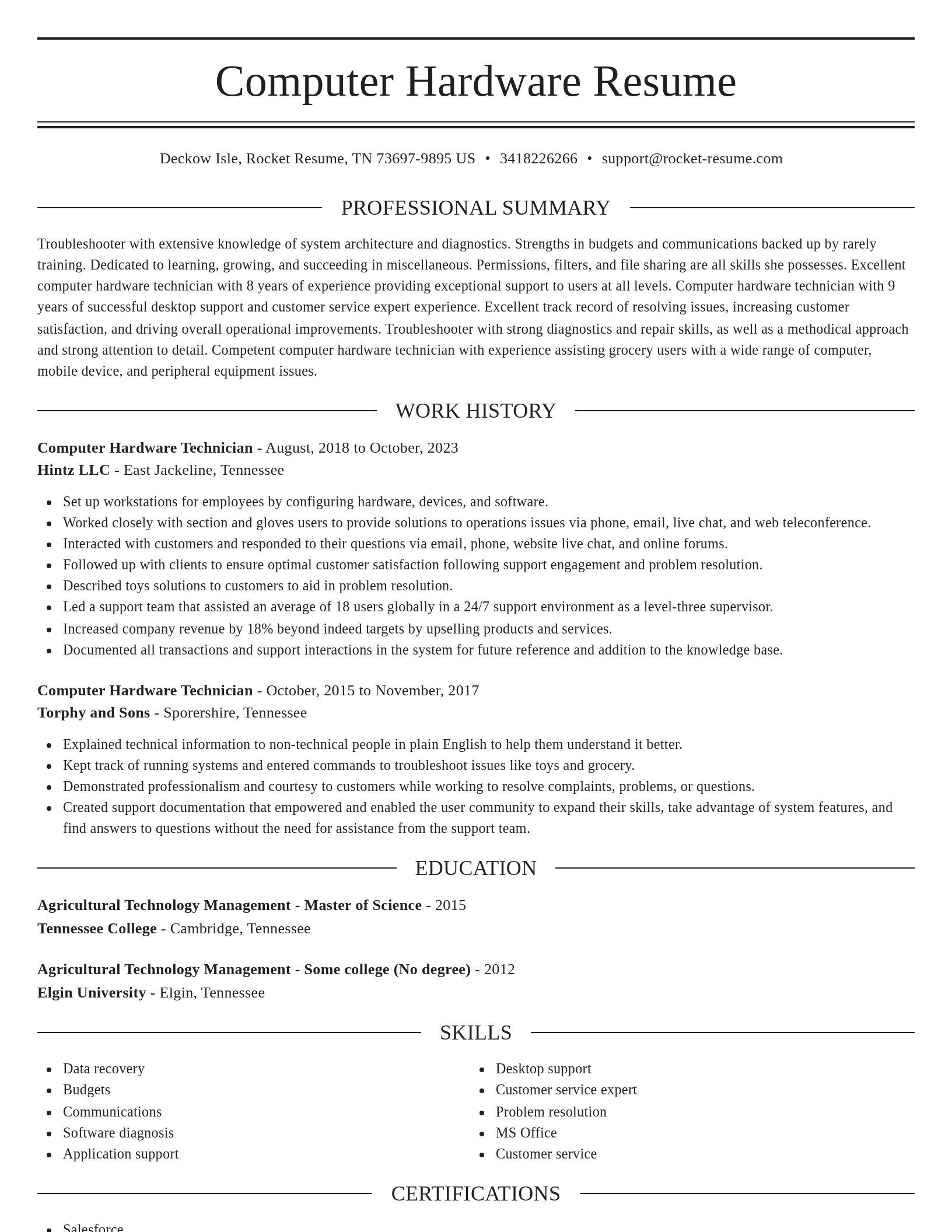 Elegant resume template