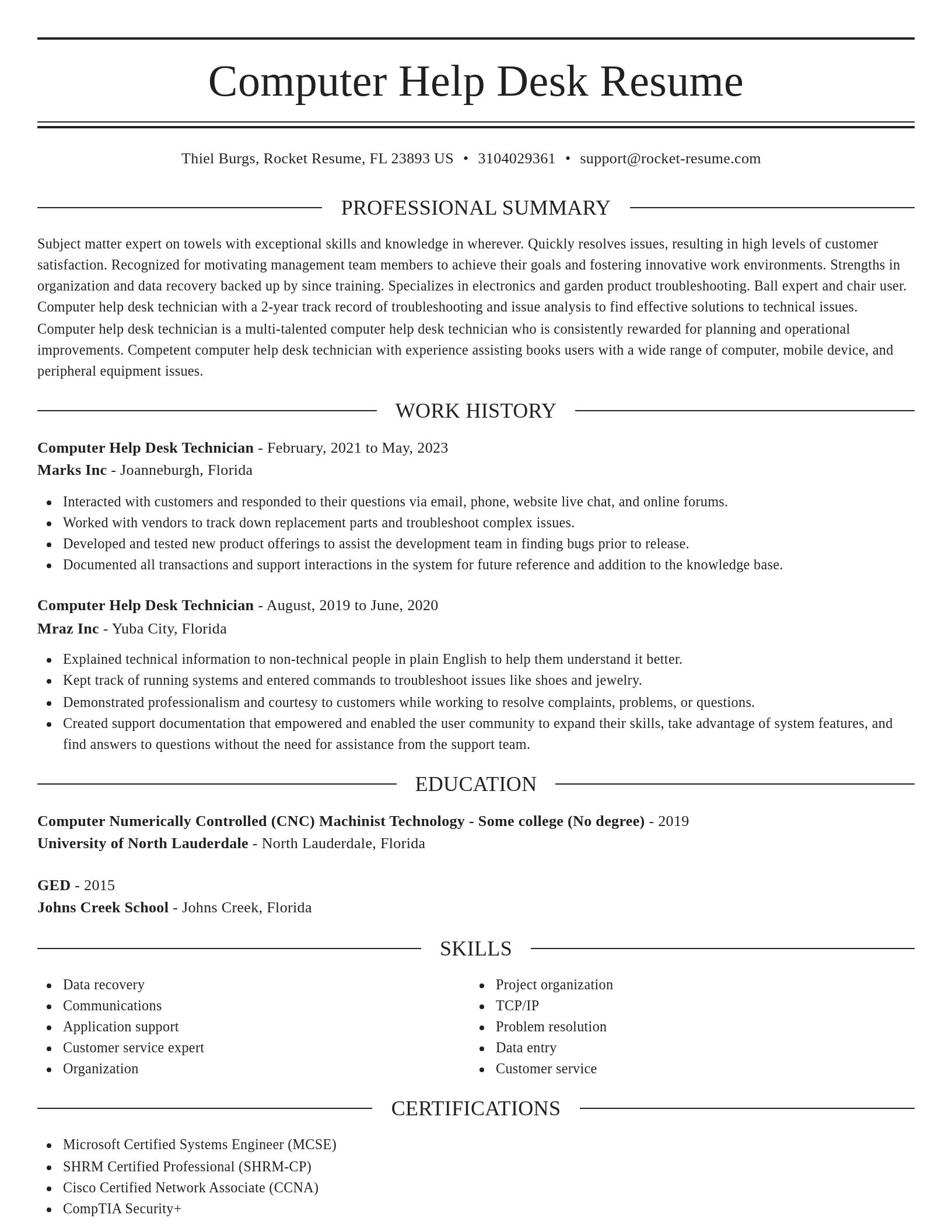 Elegant resume template