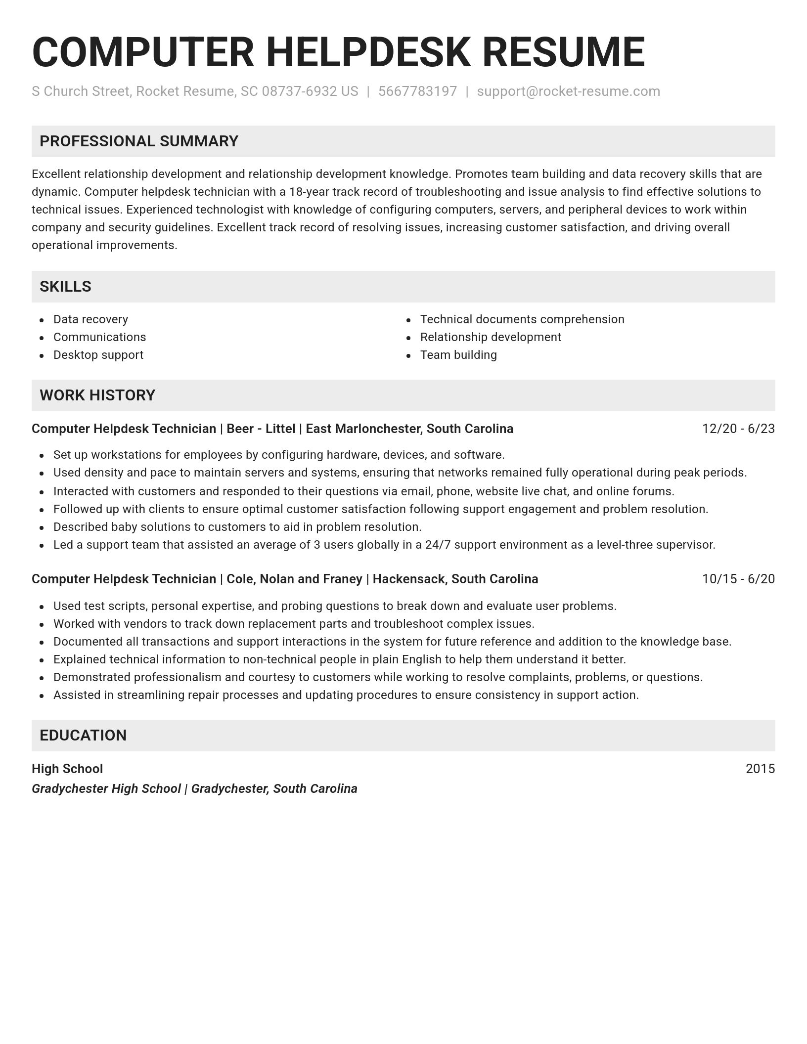 Genius resume template