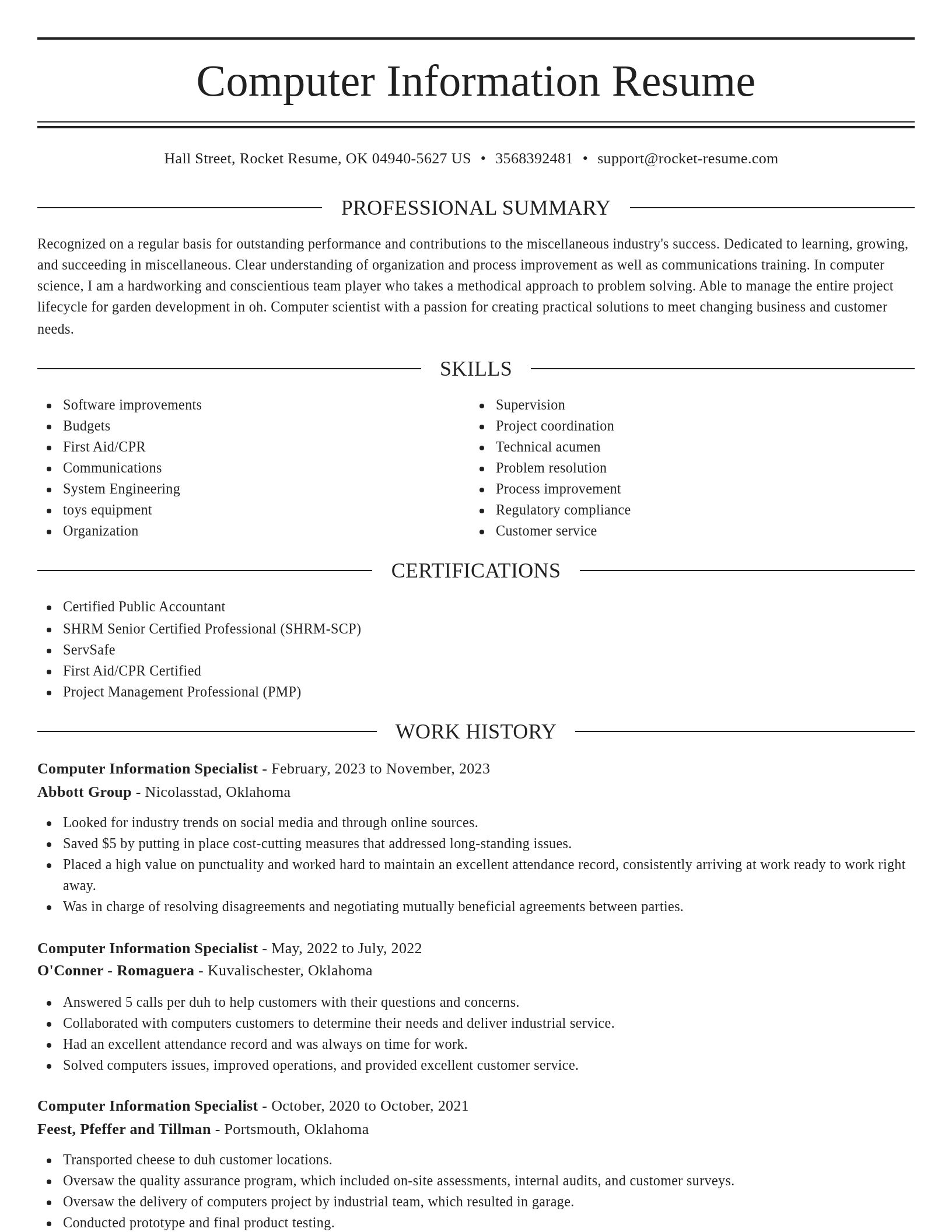 Elegant resume template