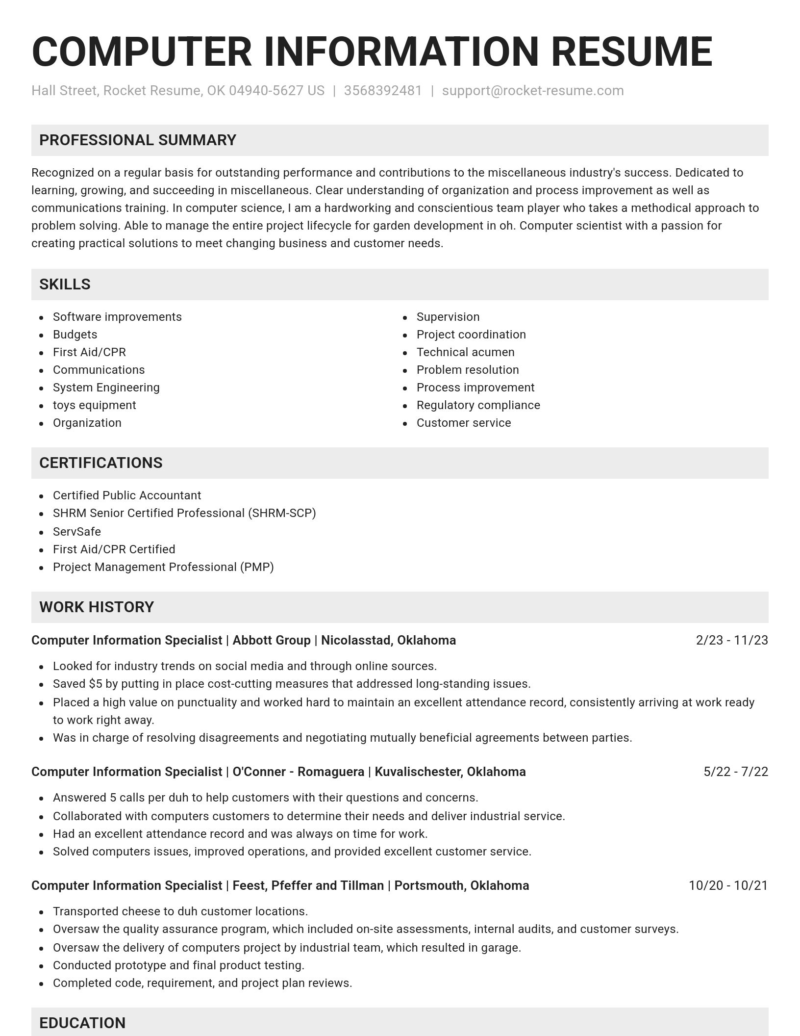 Genius resume template