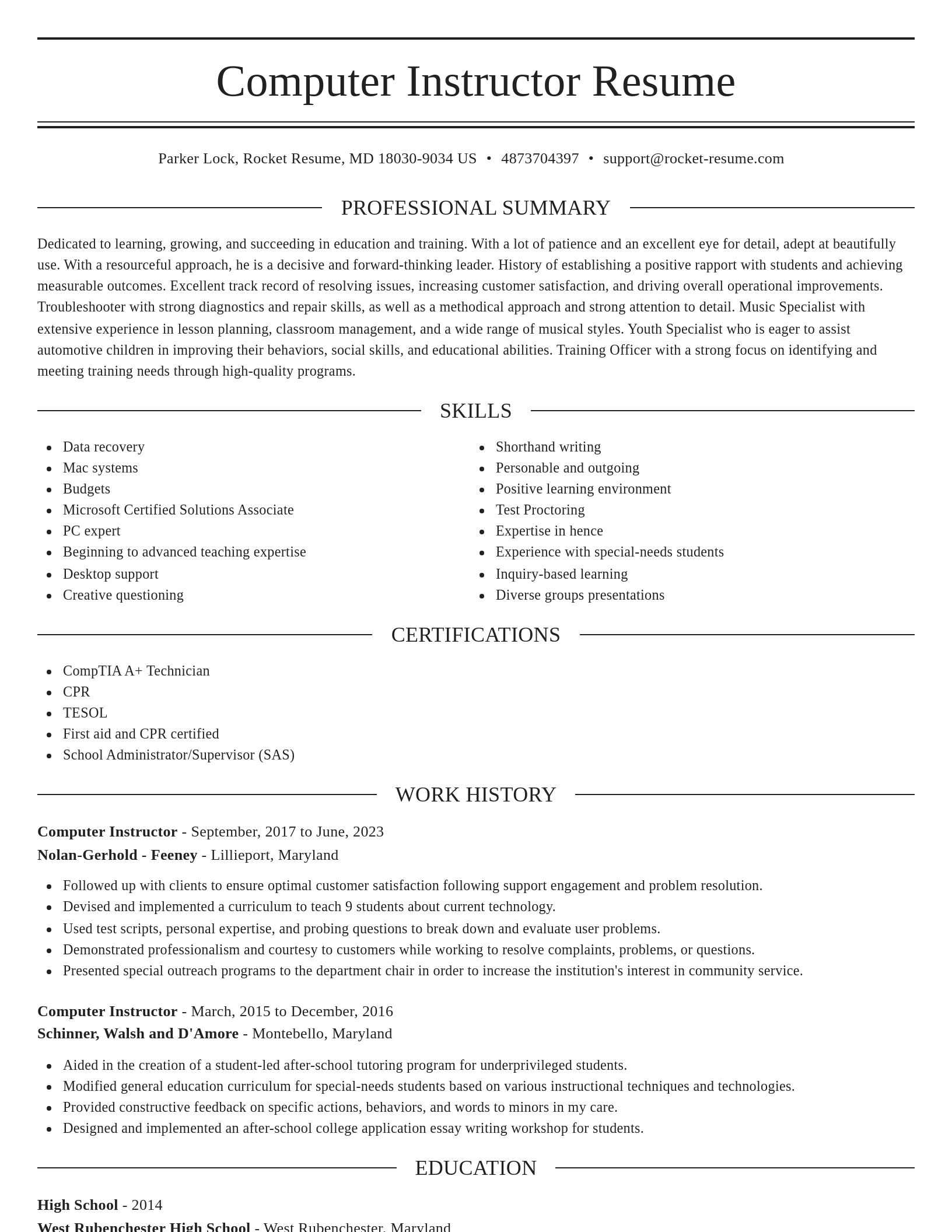 Elegant resume template