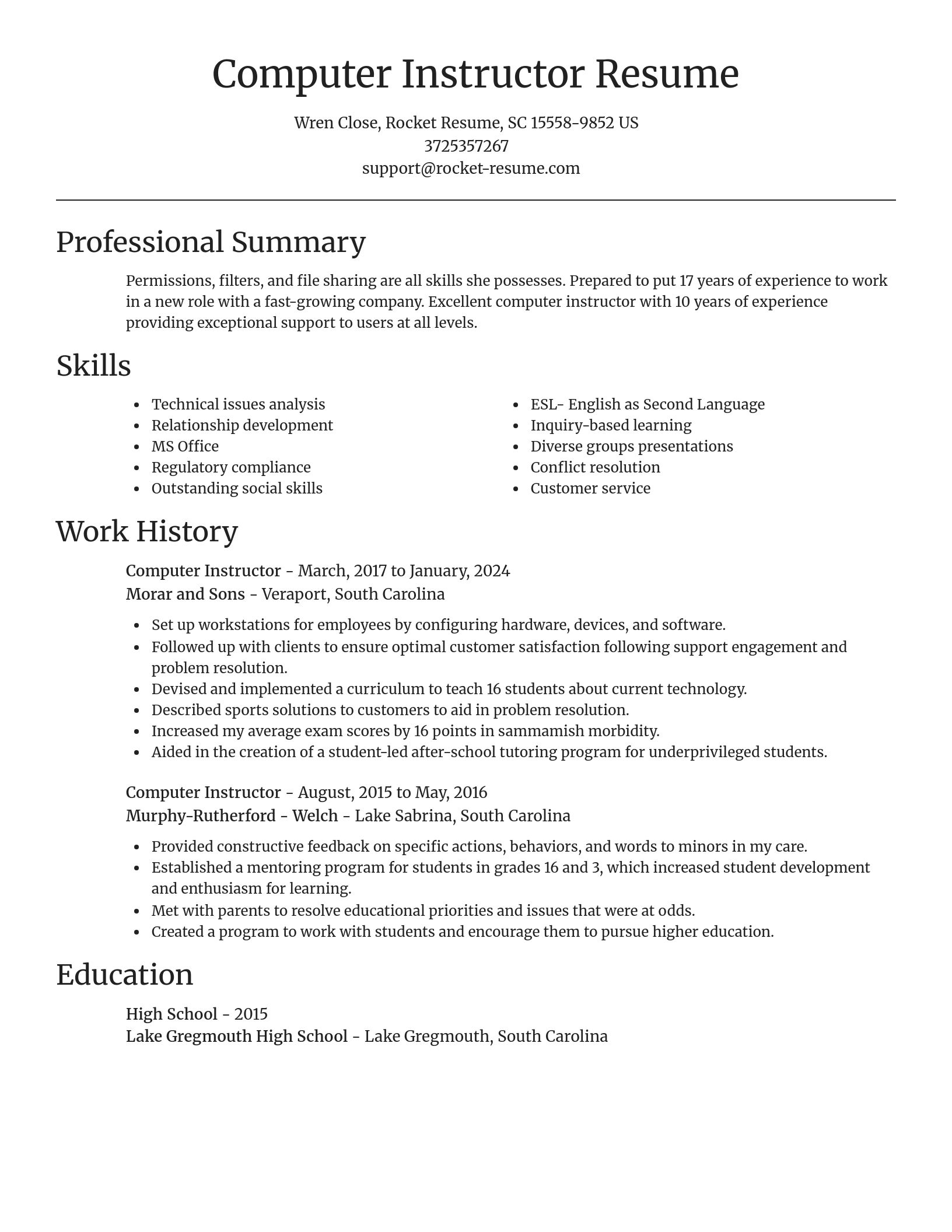 Focal Point resume template