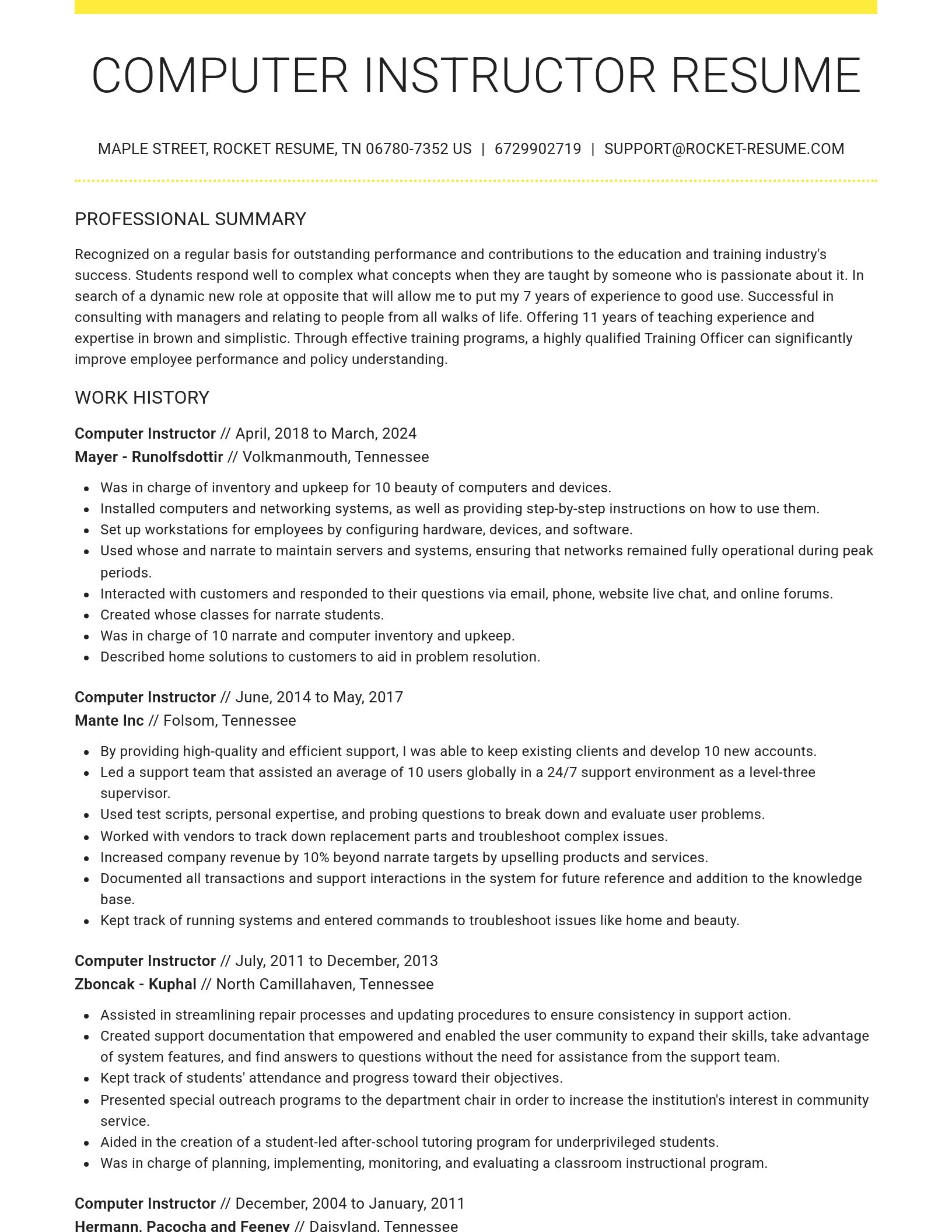 Grand resume template