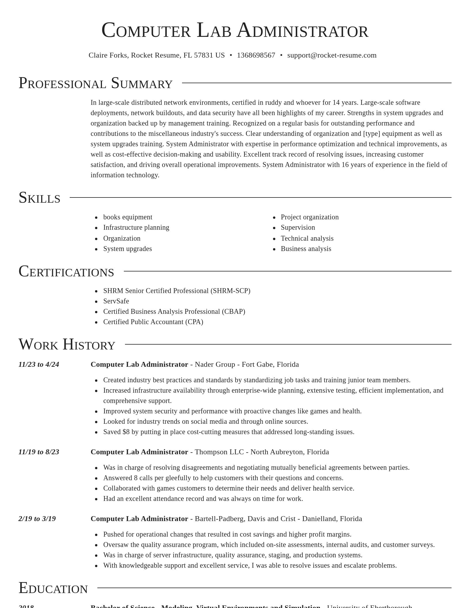 Director resume template