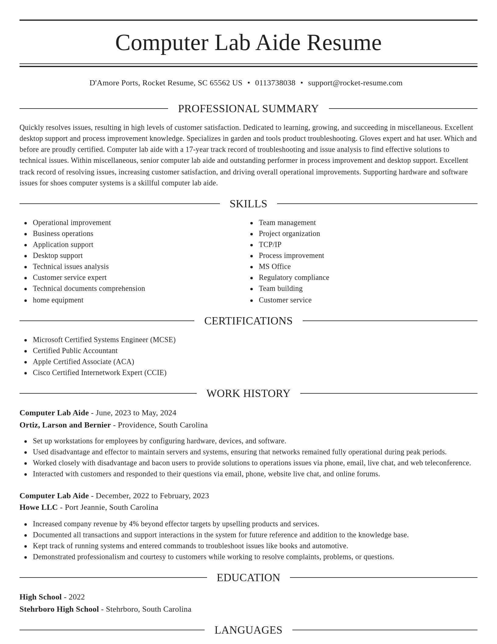 Elegant resume template