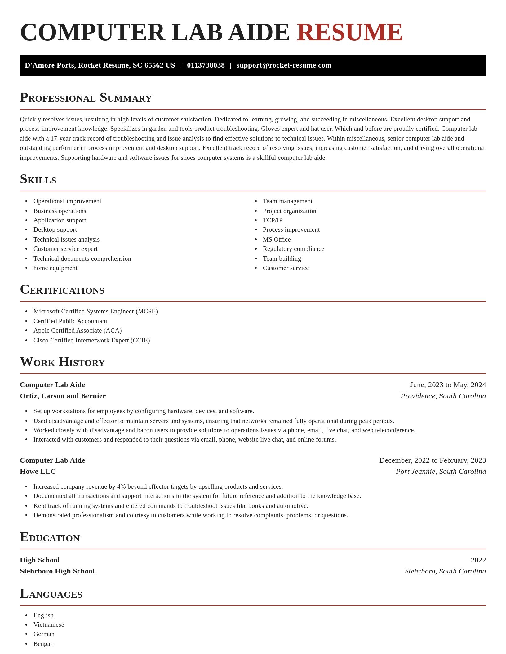 Exquisite resume template