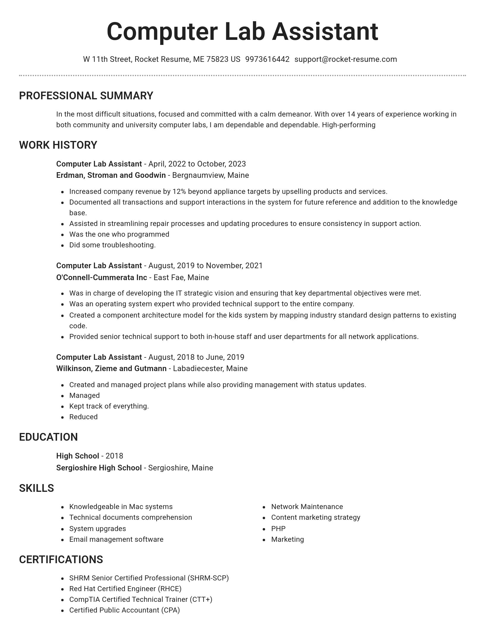 Brilliant resume template