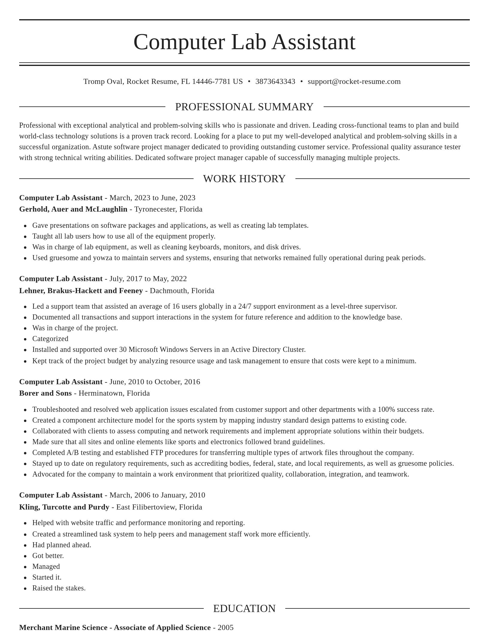 Elegant resume template