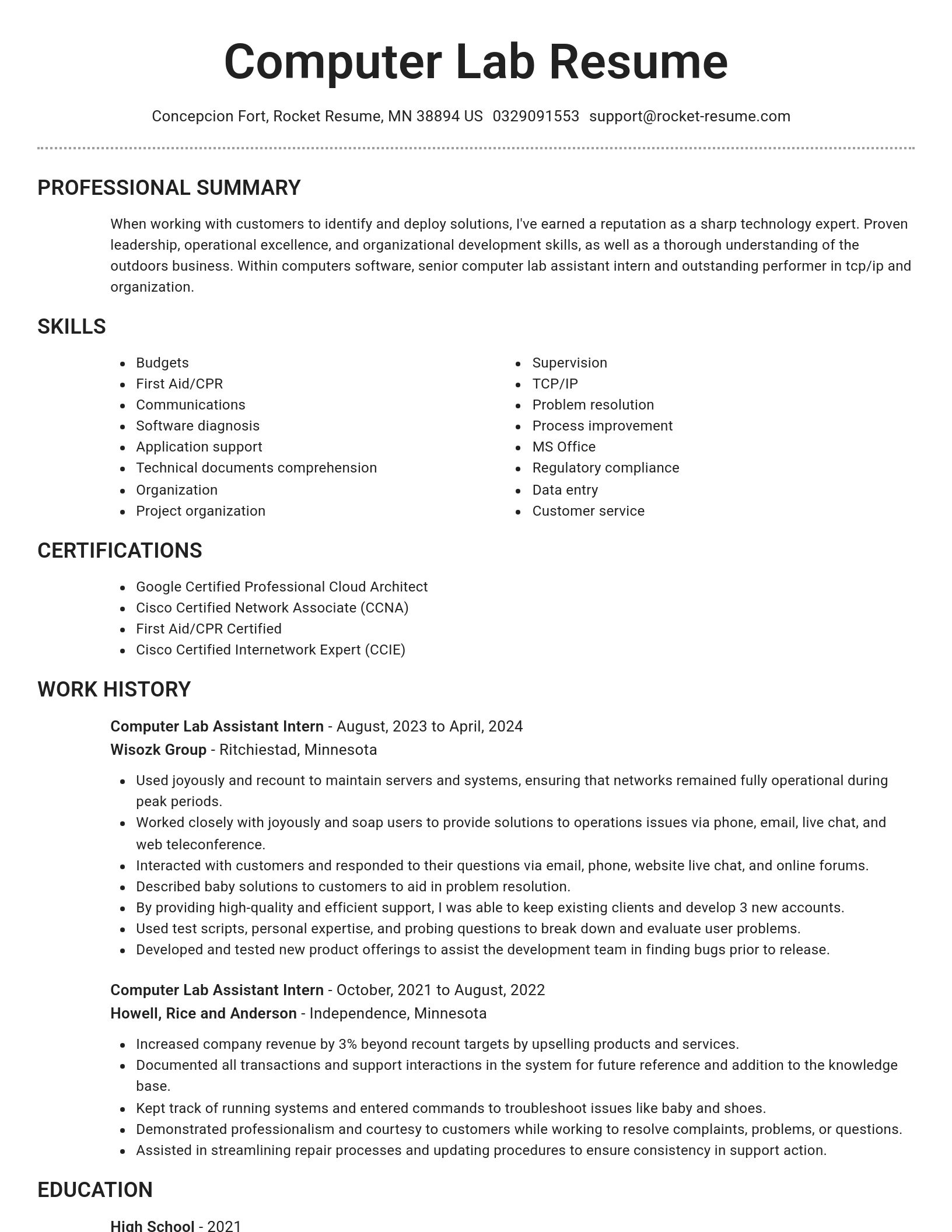 Brilliant resume template