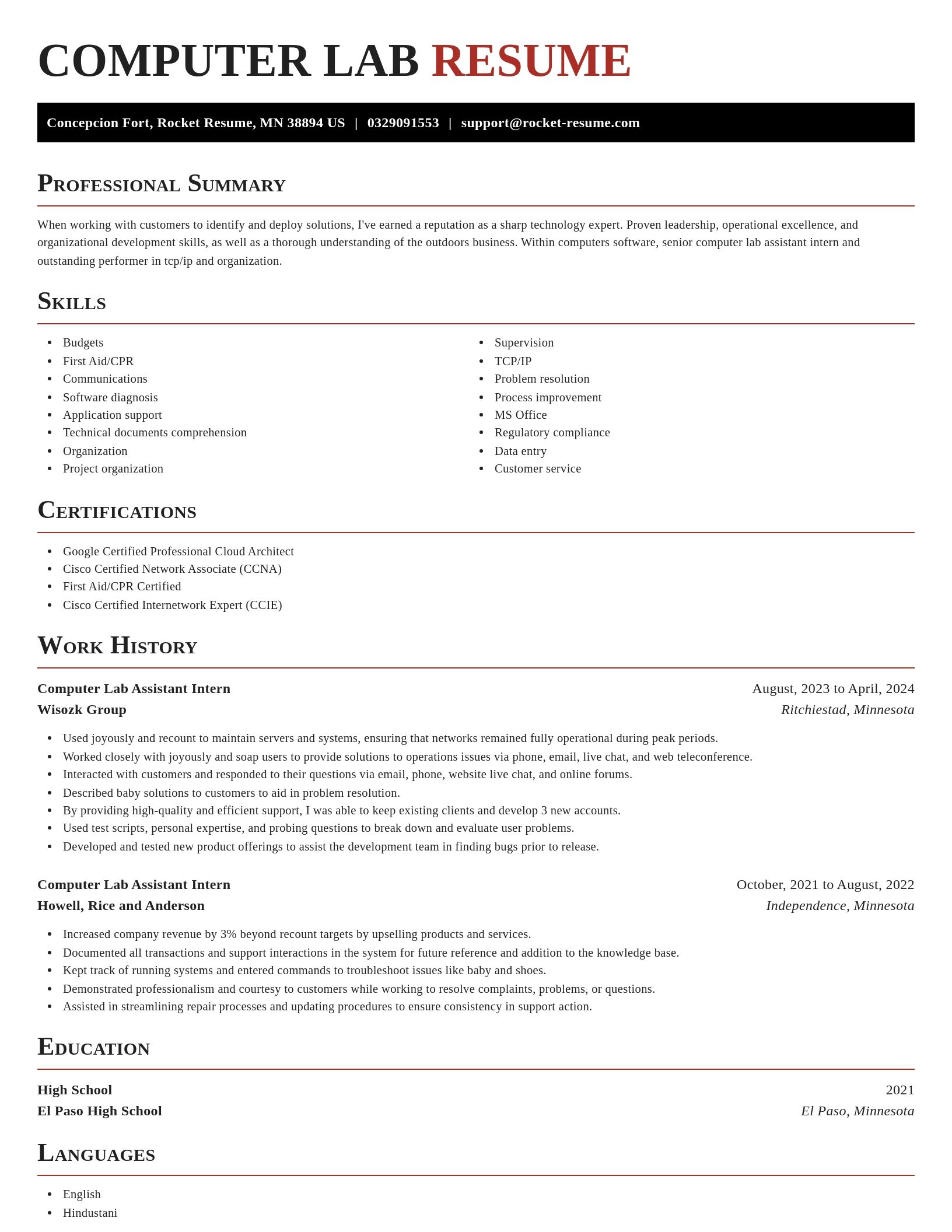 Exquisite resume template