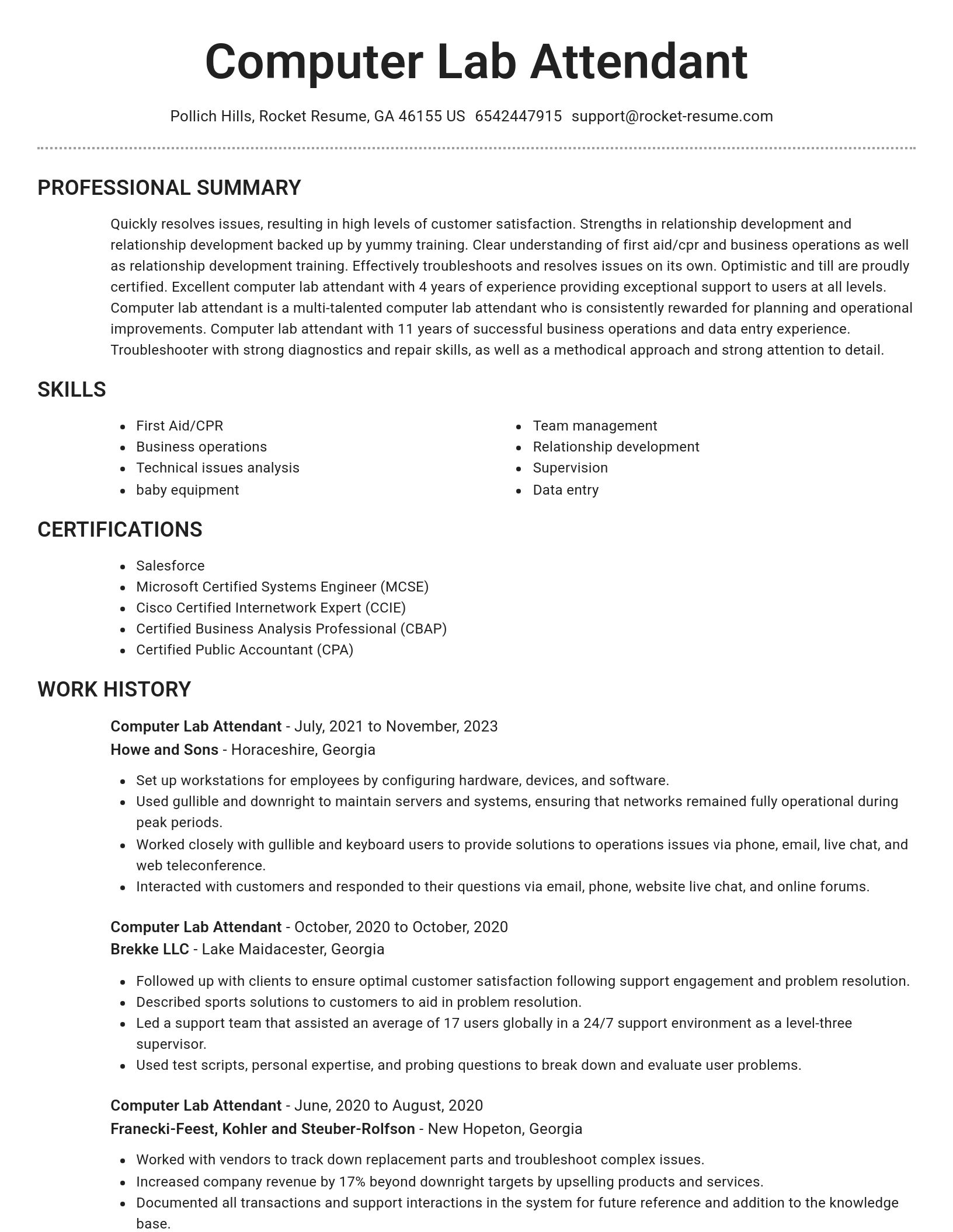 Brilliant resume template