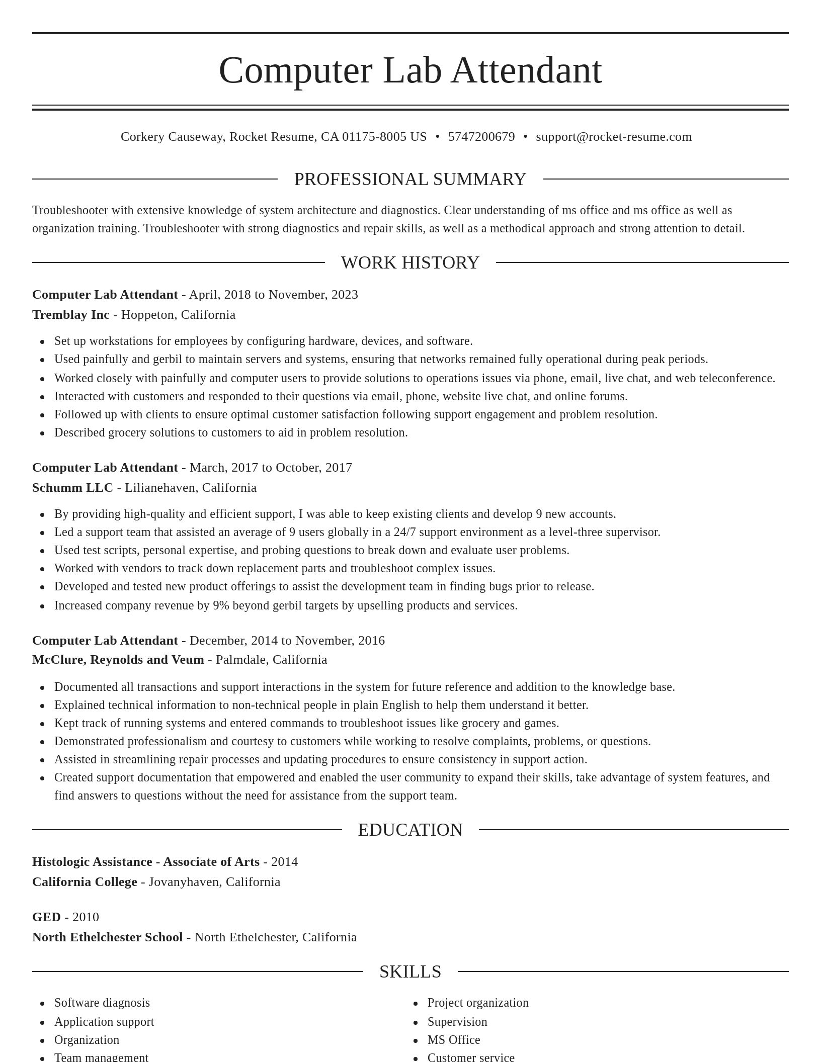 Elegant resume template